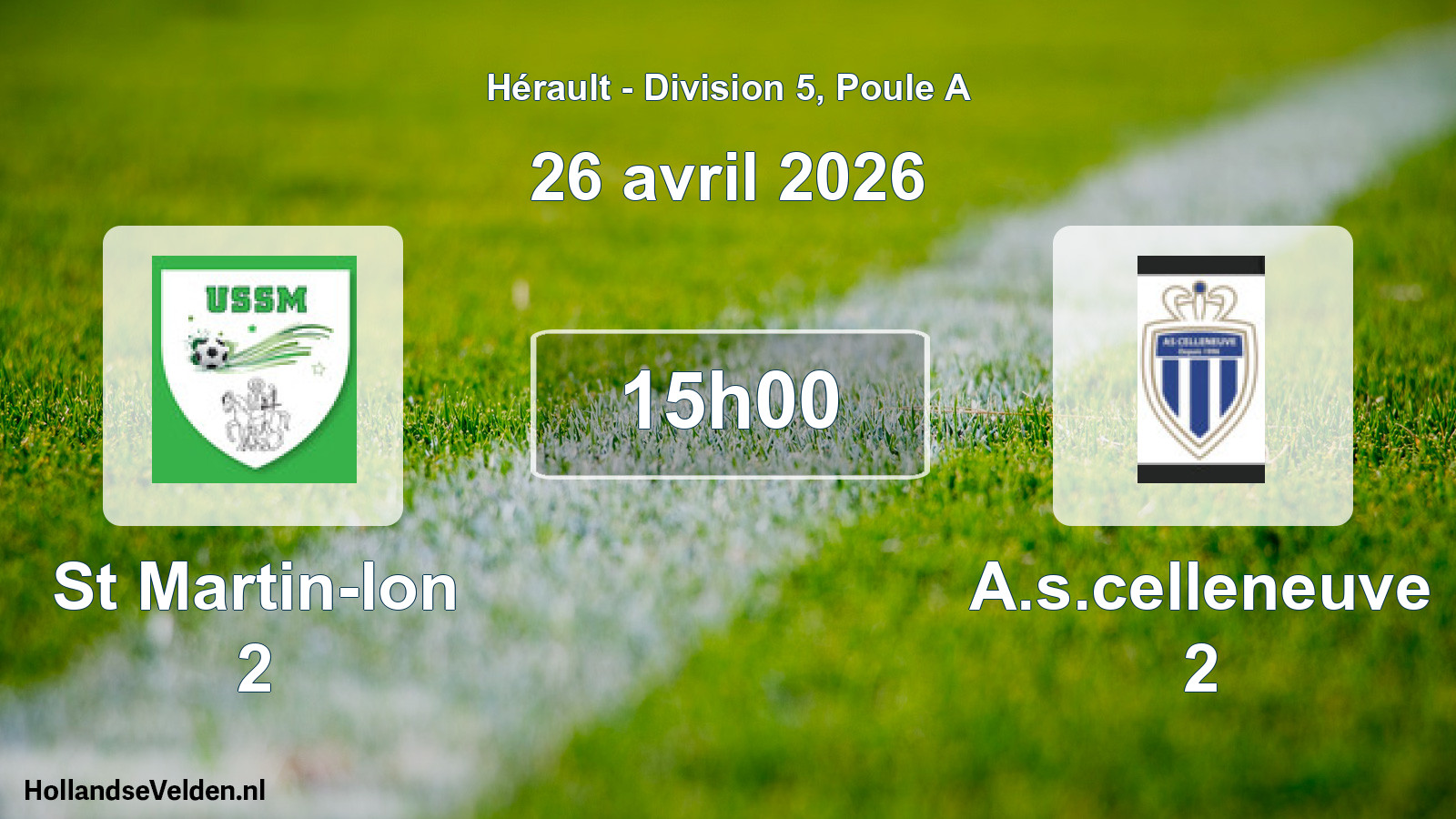 Scheduled Match: St Martin-lon 2 - A.s.celleneuve 2 (26 April 2026)