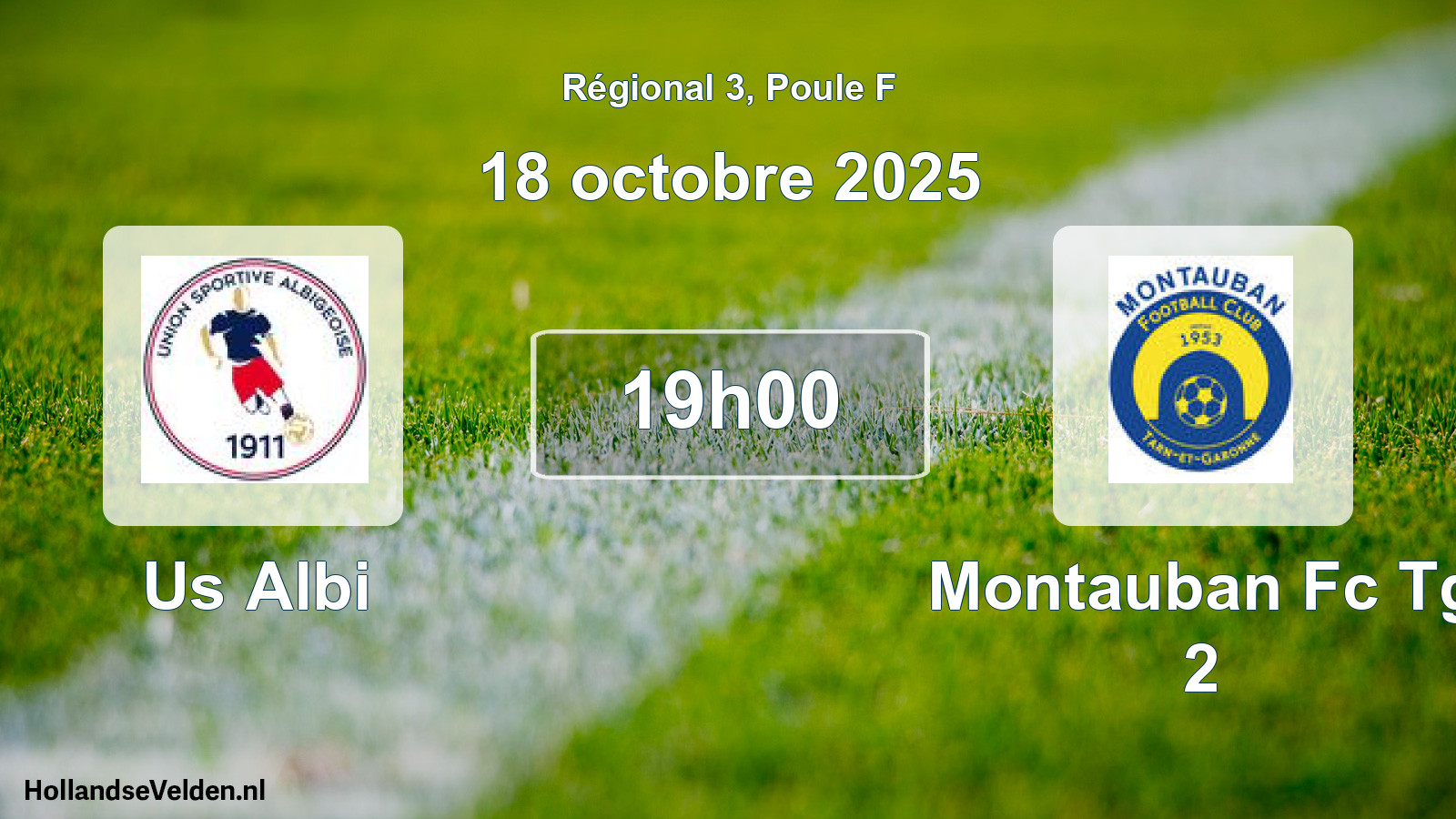 Scheduled Match: Us Albi - Montauban Fc Tg 2 (18 October 2025)