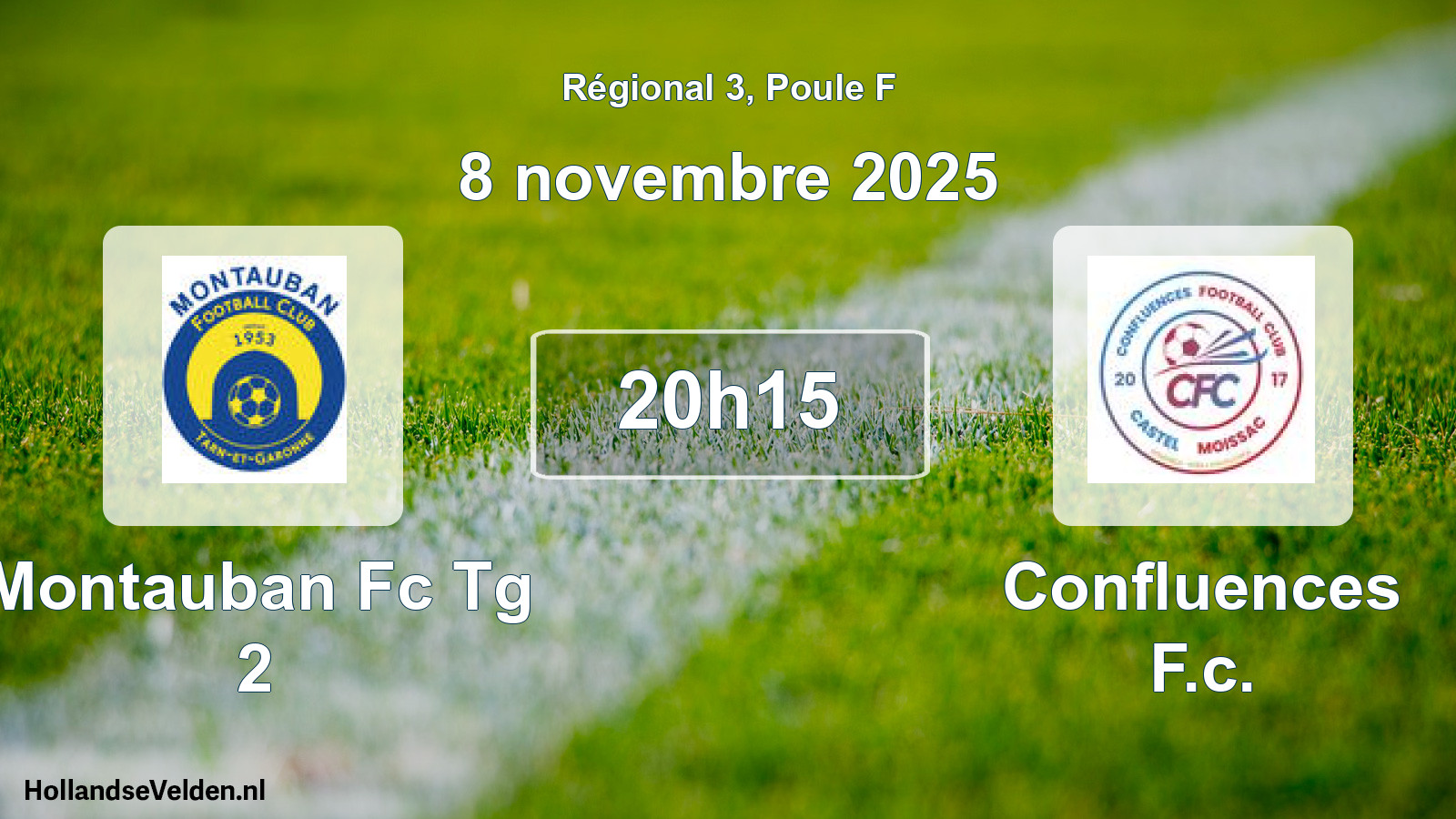 Scheduled Match: Montauban Fc Tg 2 - Confluences F.c. (8 November 2025)