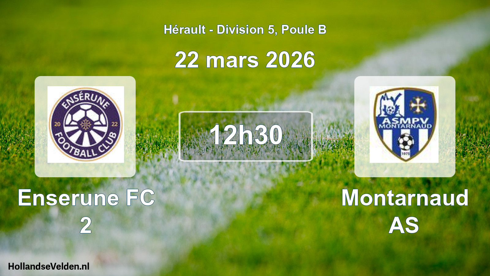 Match programmé: Enserune FC 2 - Montarnaud AS (22 mars 2026)