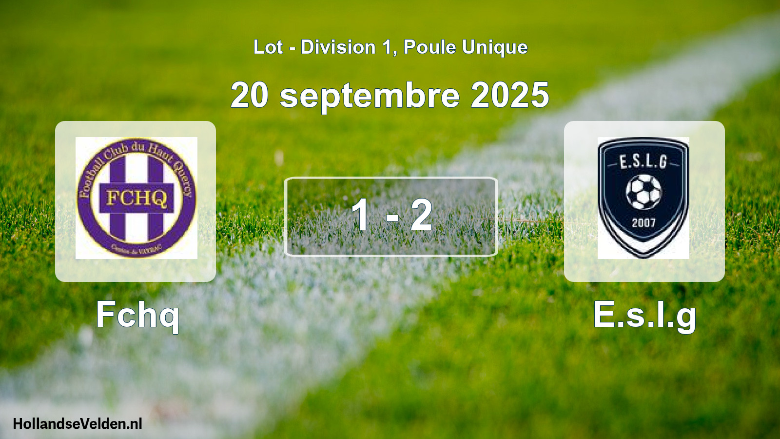 Total number of matches played: Fchq - E.s.l.g 1 - 2 (20 September 2025)