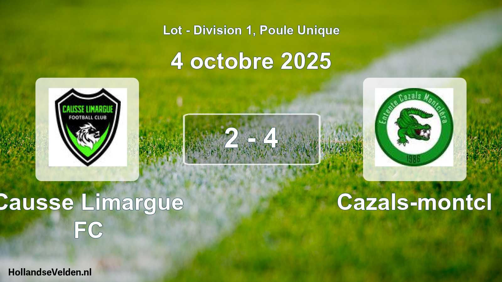 Gespeelde wedstrijd: Causse Limargue FC - Cazals-montcl 2 - 4 (4 oktober 2025)