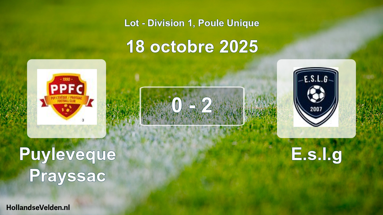 Total number of matches played: Puyleveque Prayssac - E.s.l.g 0 - 2 (18 October 2025)
