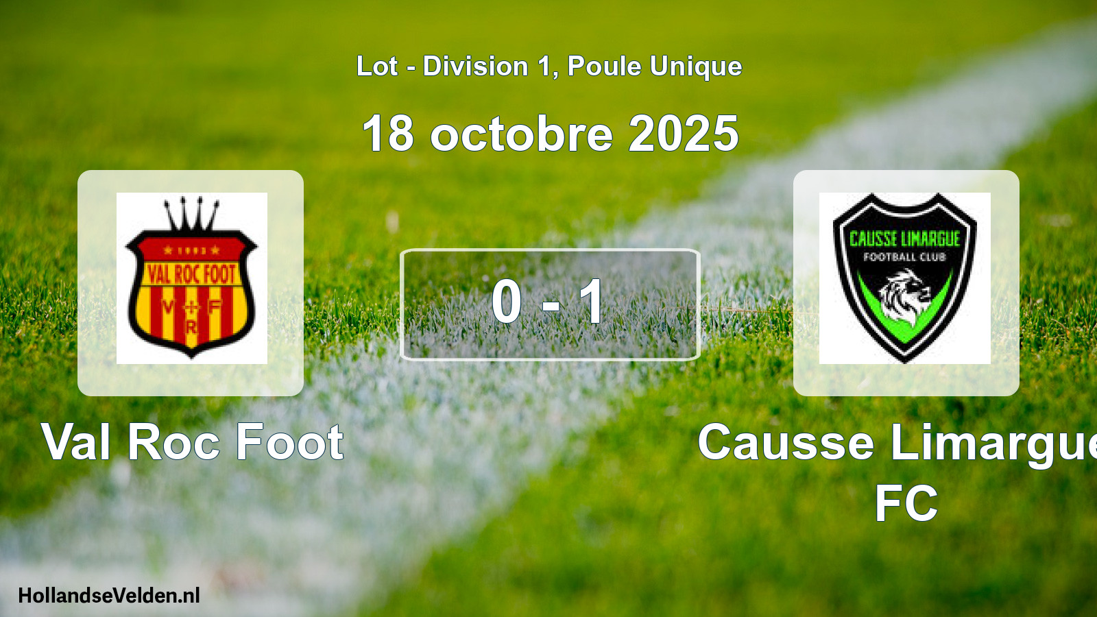 Total number of matches played: Val Roc Foot - Causse Limargue FC 0 - 1 (18 October 2025)