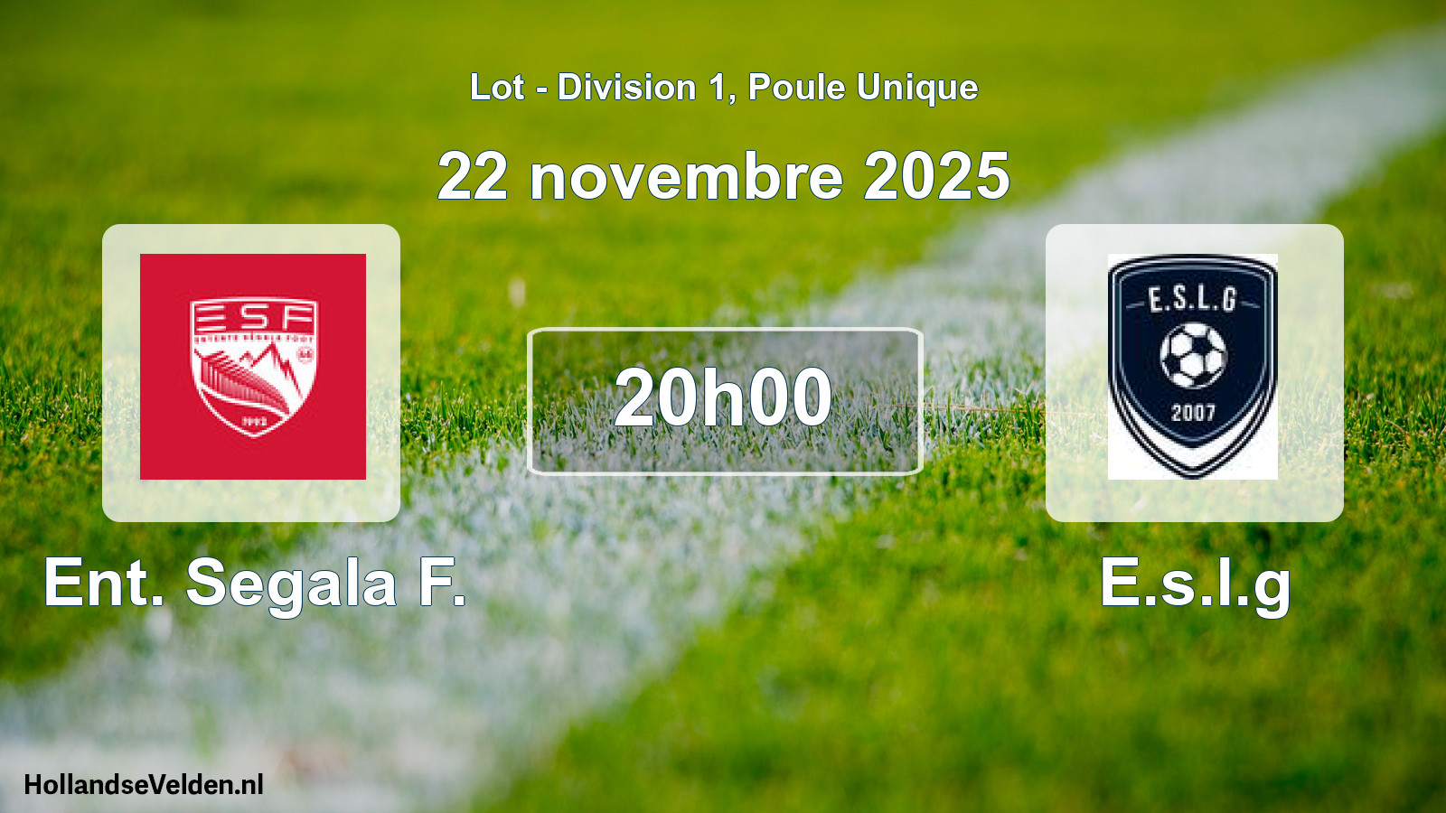 Match programmé: Ent. Segala F. - E.s.l.g (22 novembre 2025)