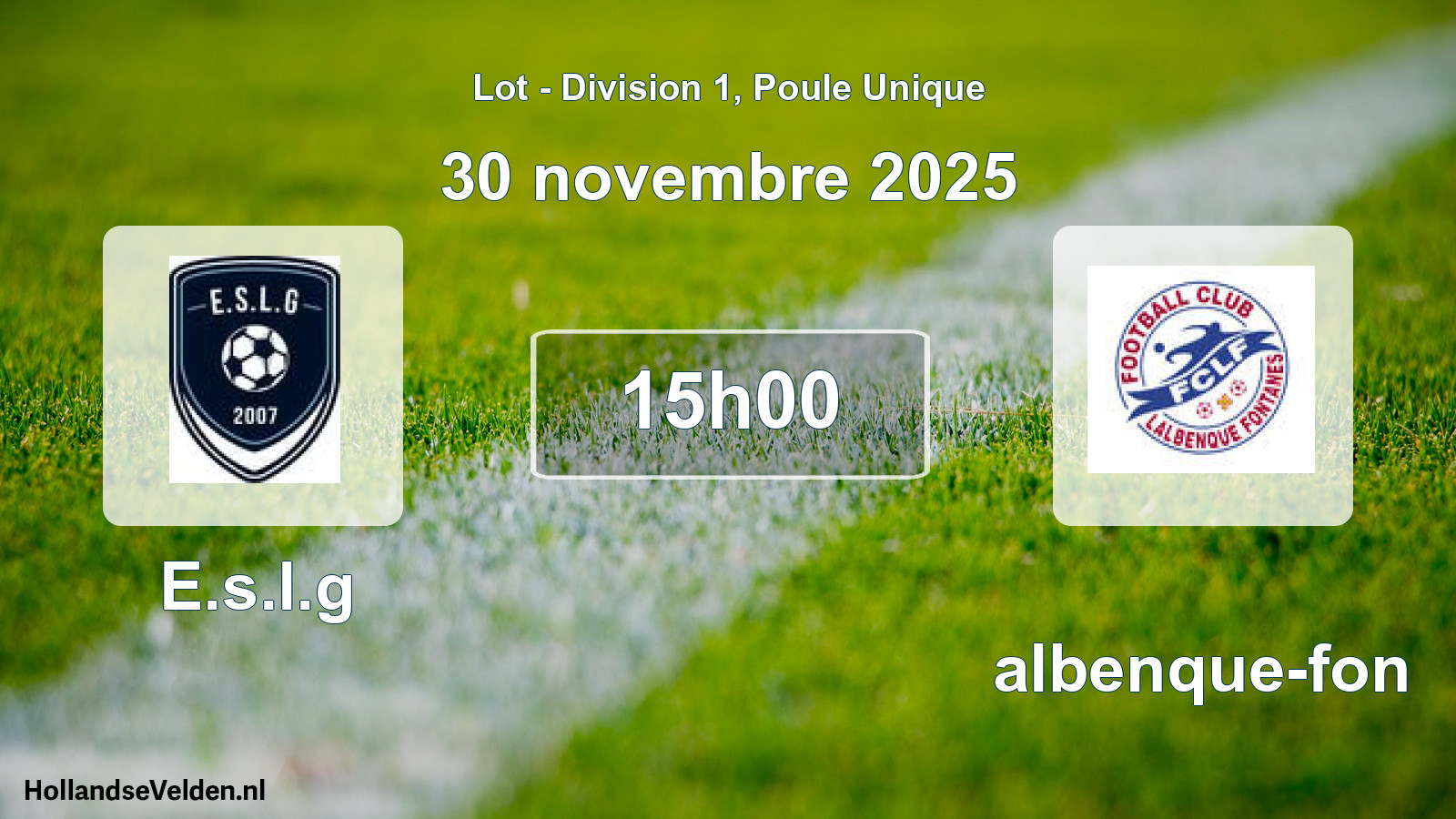 Scheduled Match: E.s.l.g - Lalbenque-fon (30 November 2025)
