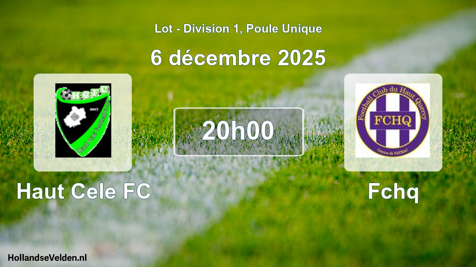 Match programmé: Haut Cele FC - Fchq (6 décembre 2025)