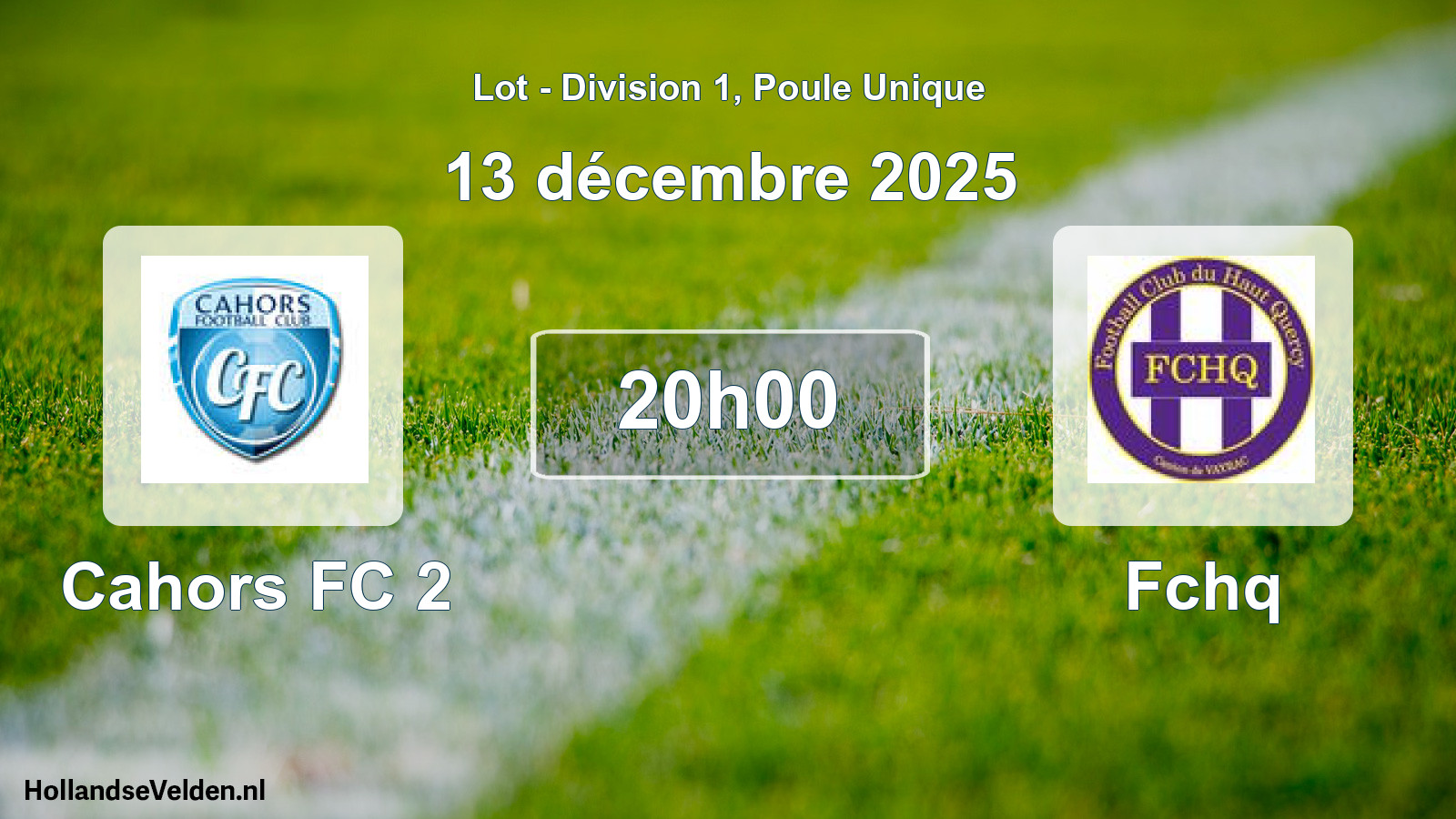 Scheduled Match: Cahors FC 2 - Fchq (13 December 2025)