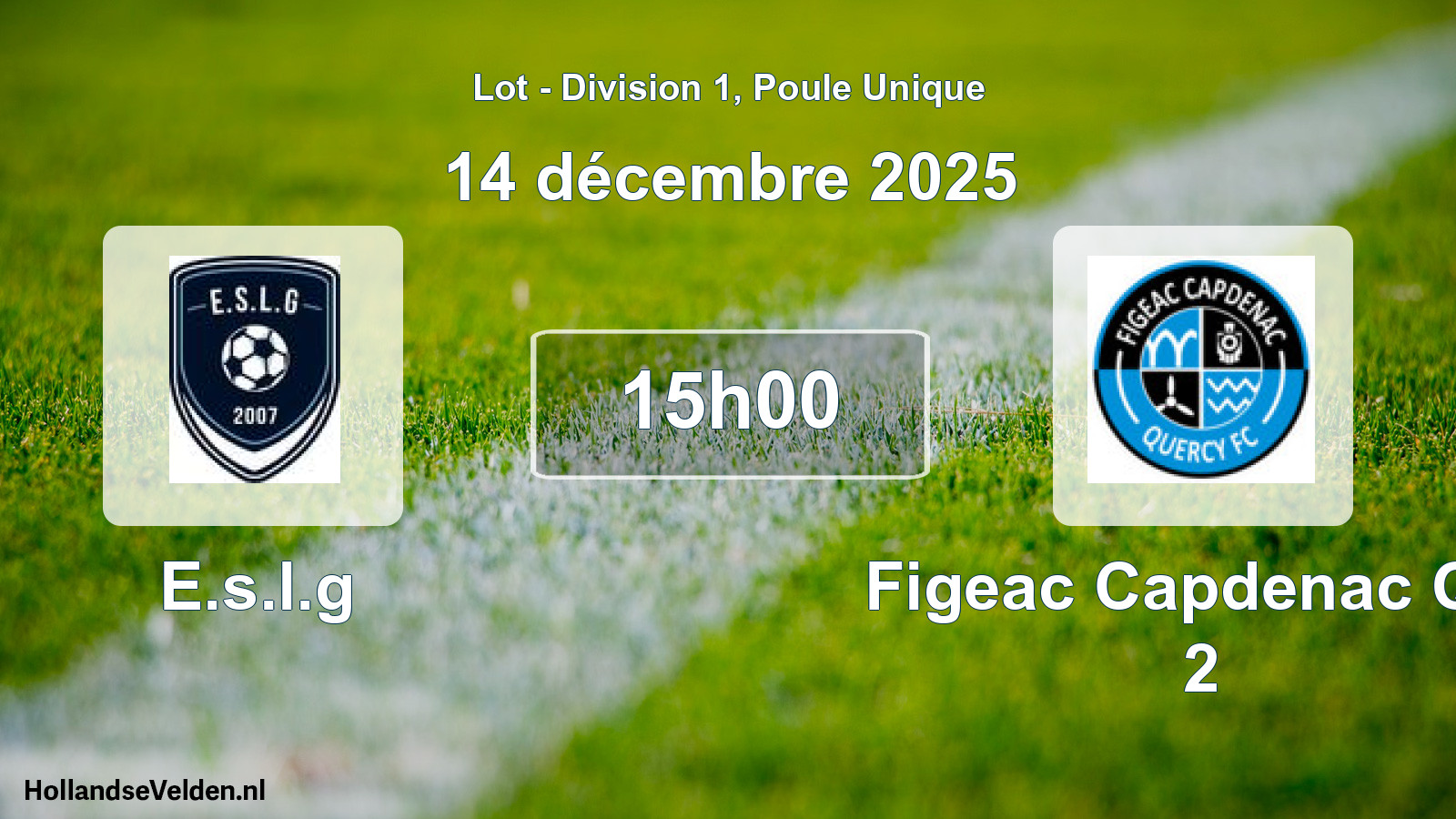 Geplande wedstrijd: E.s.l.g - Figeac Capdenac Qfc 2 (14 december 2025)