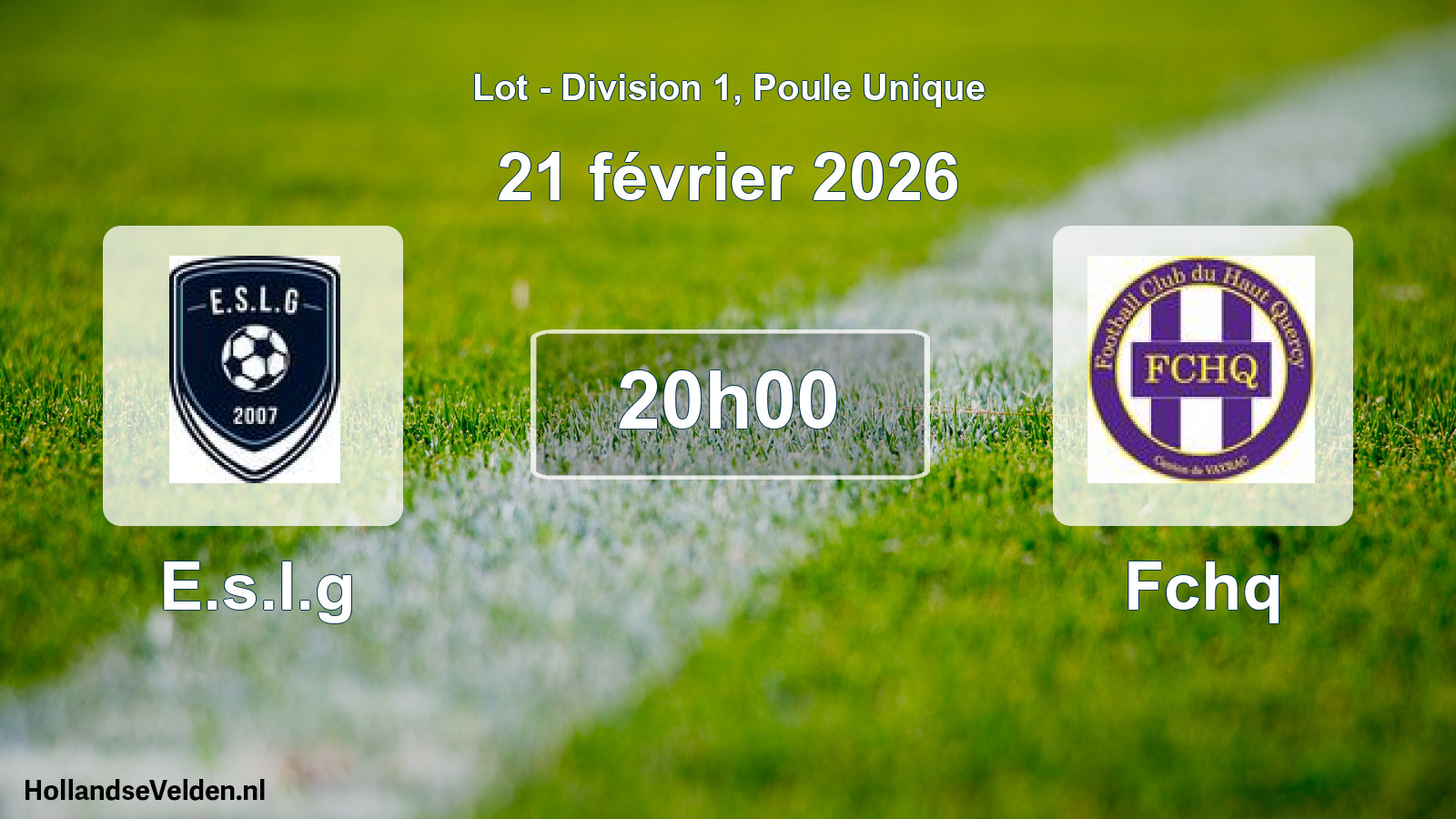 Match programmé: E.s.l.g - Fchq (21 février 2026)
