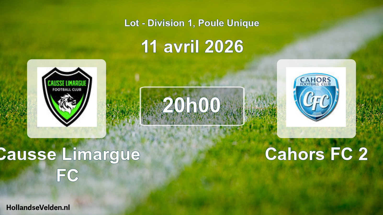 Geplande wedstrijd: Causse Limargue FC - Cahors FC 2 (11 april 2026)