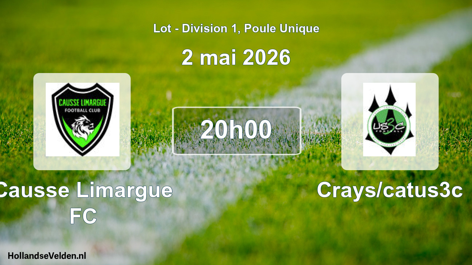 Geplande wedstrijd: Causse Limargue FC - Crays/catus3c (2 mei 2026)