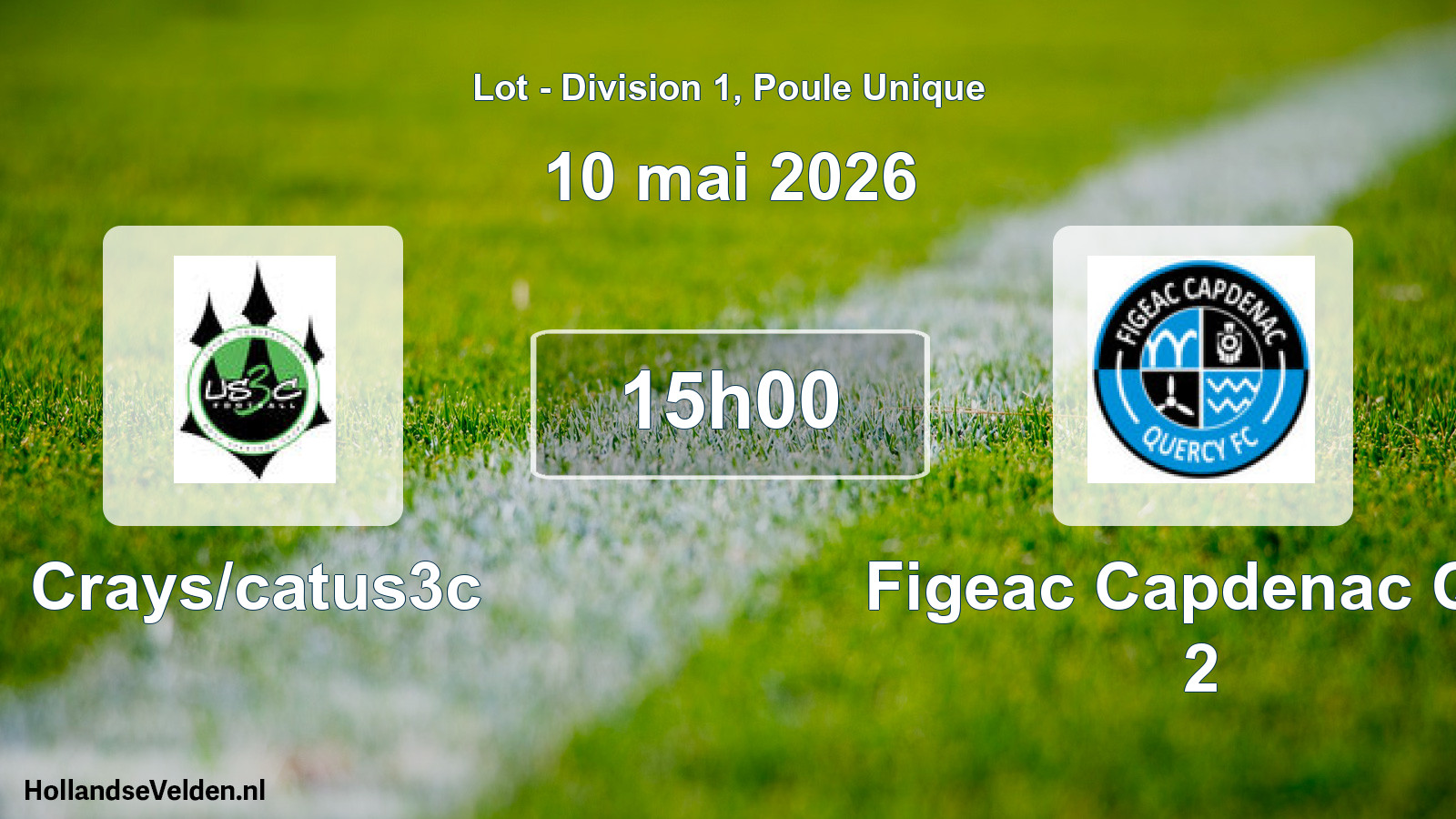 Scheduled Match: Crays/catus3c - Figeac Capdenac Qfc 2 (10 May 2026)