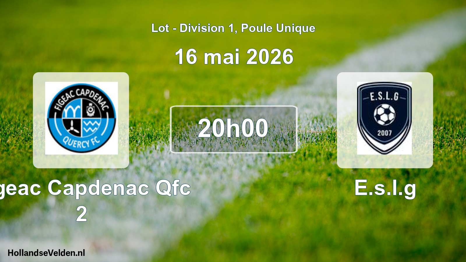 Match programmé: Figeac Capdenac Qfc 2 - E.s.l.g (16 mai 2026)