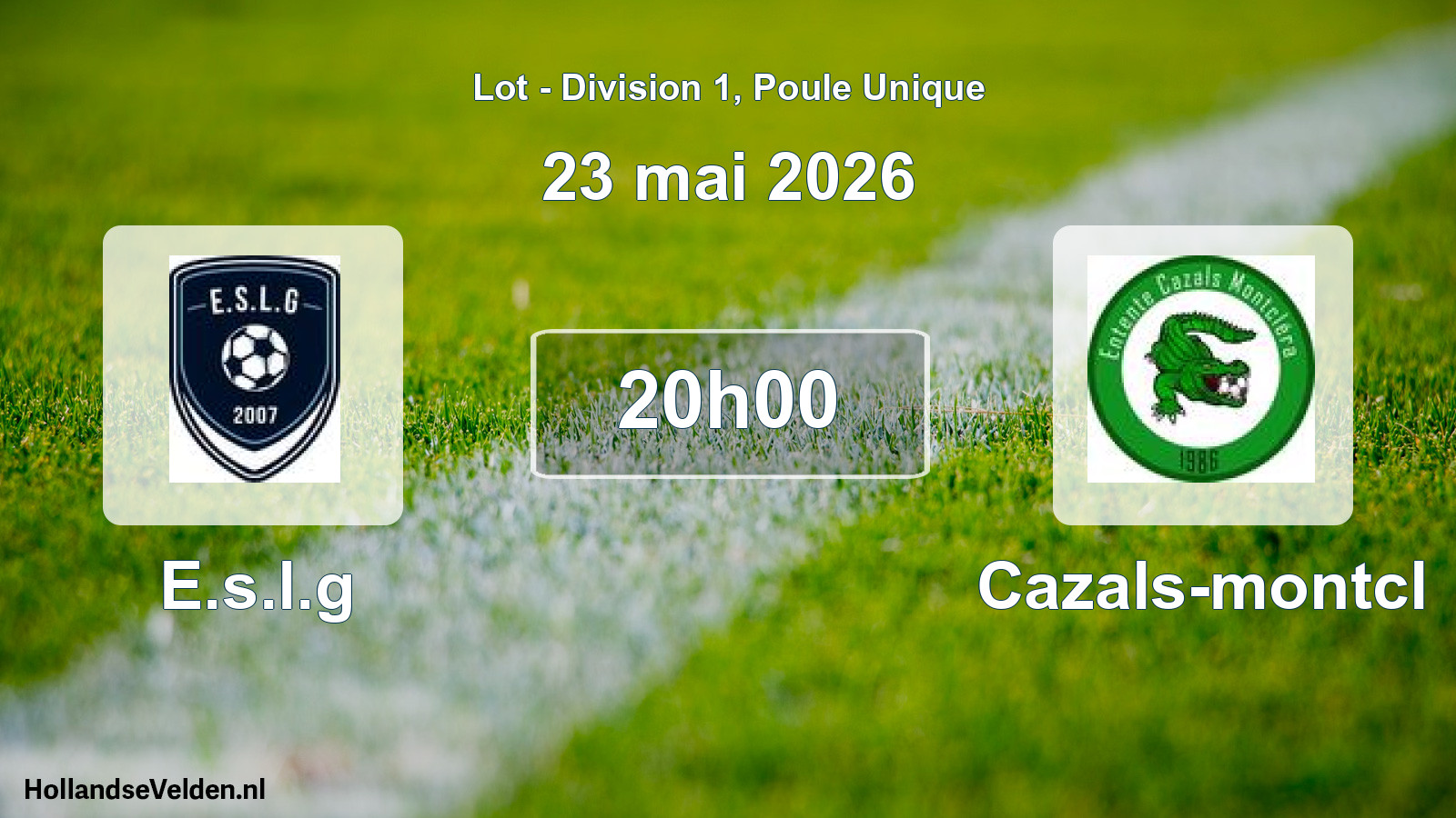 Match programmé: E.s.l.g - Cazals-montcl (23 mai 2026)