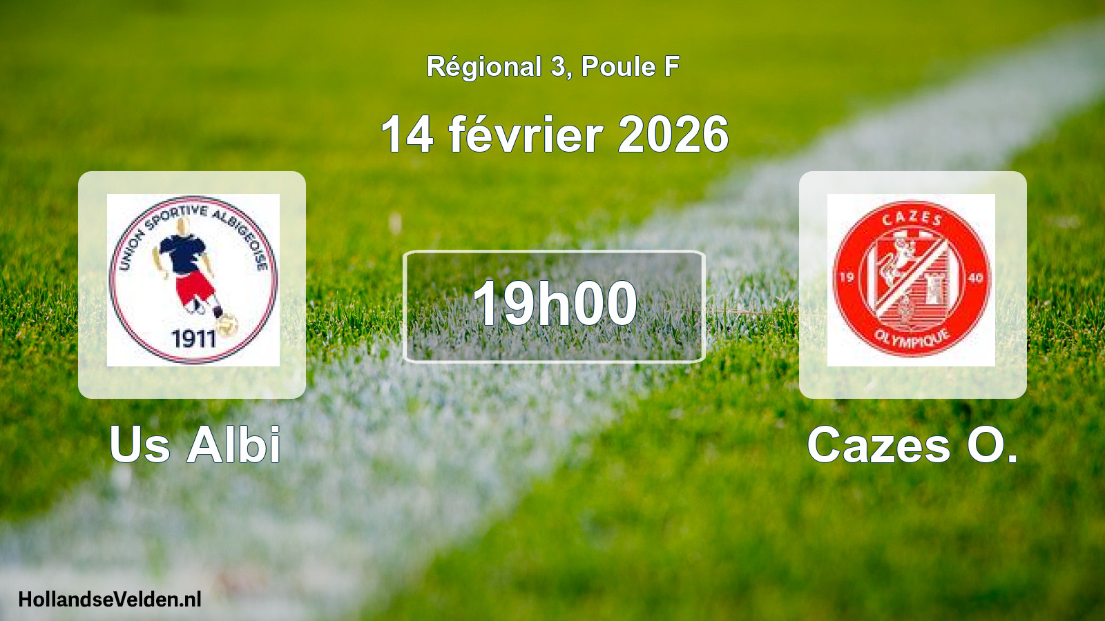 Scheduled Match: Us Albi - Cazes O. (14 February 2026)