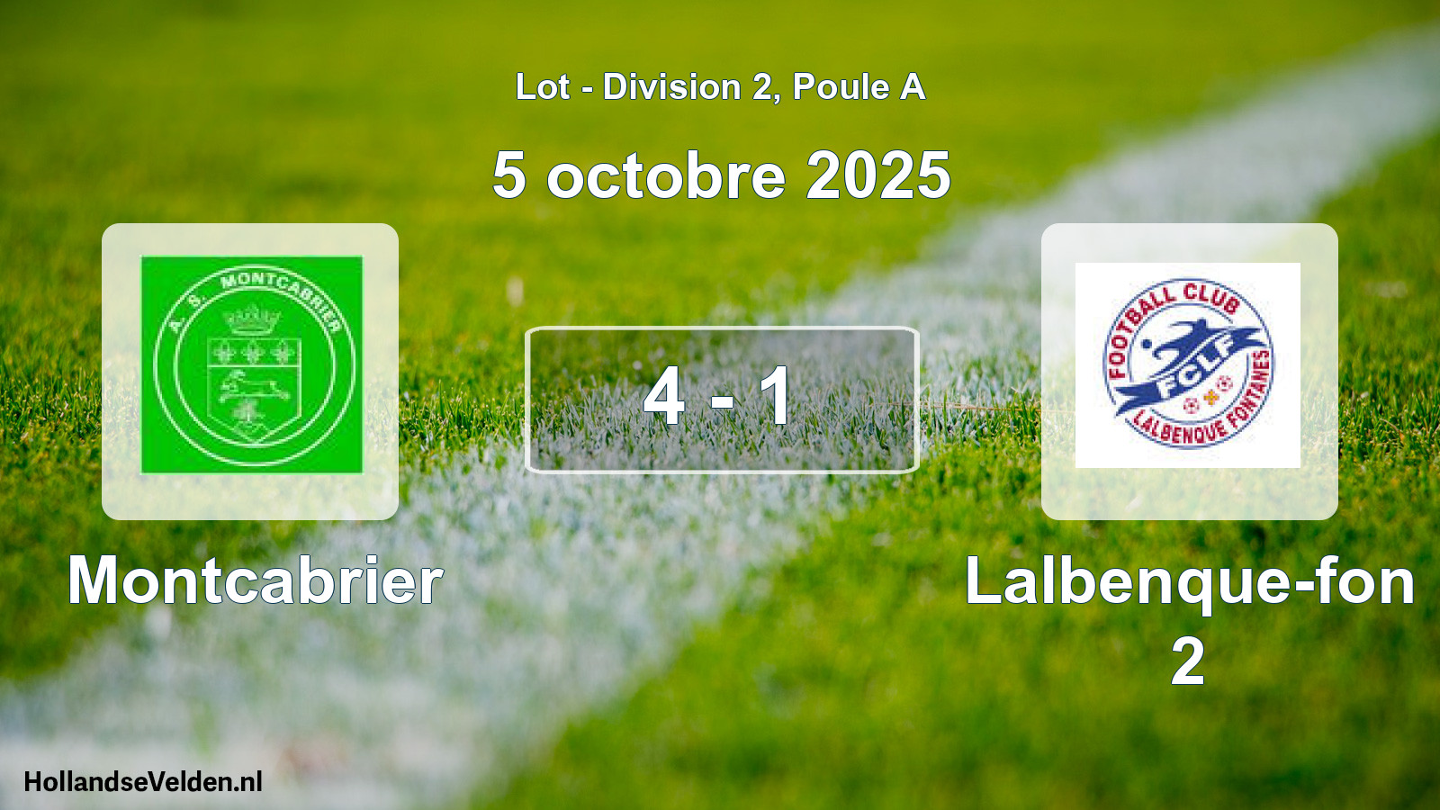 Total number of matches played: Montcabrier - Lalbenque-fon 2 4 - 1 (5 October 2025)