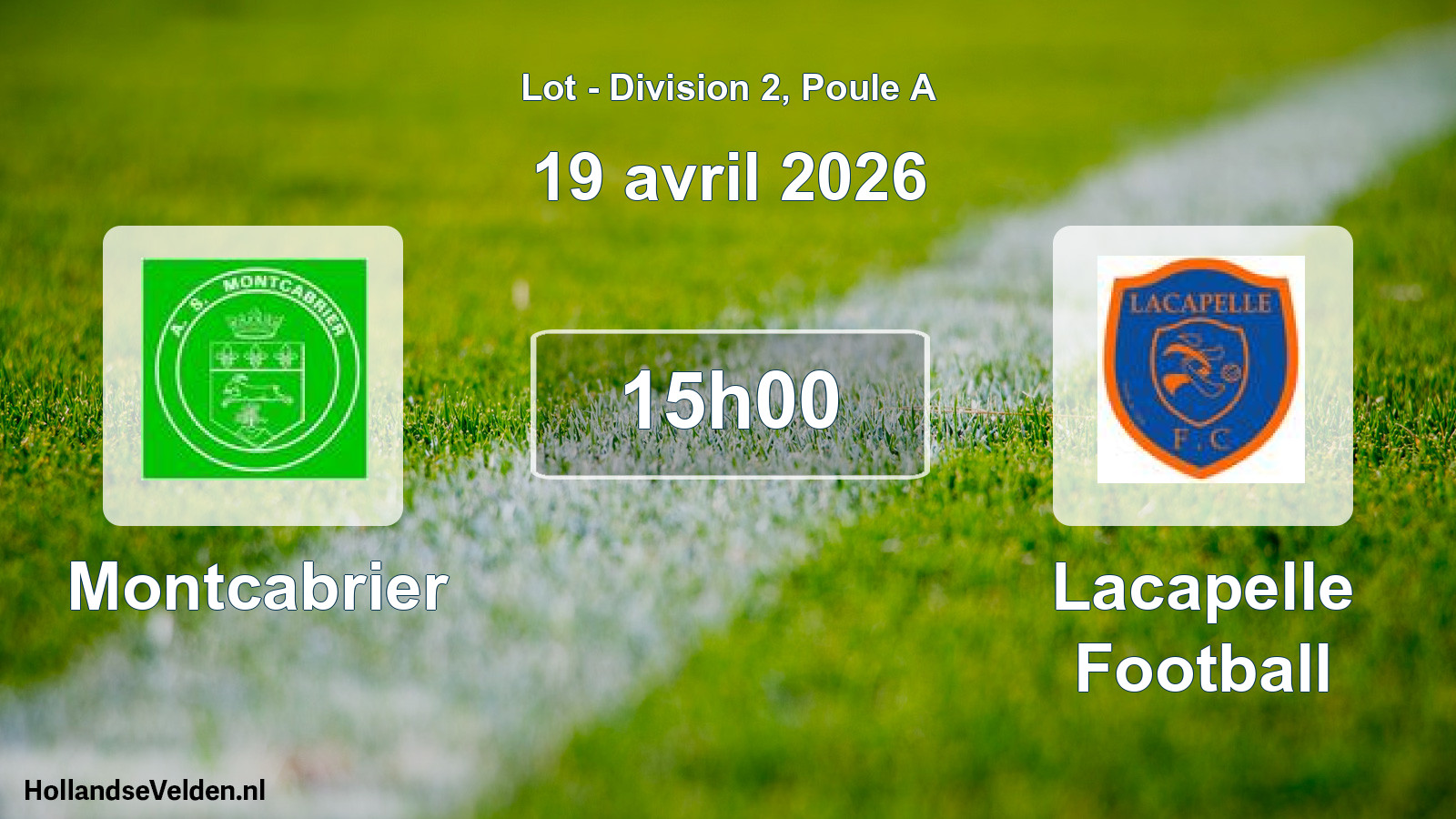 Geplande wedstrijd: Montcabrier - Lacapelle Football (19 april 2026)