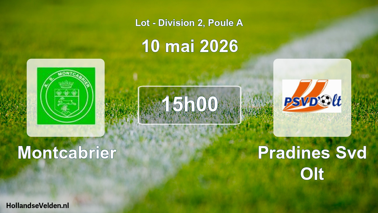 Scheduled Match: Montcabrier - Pradines Svd Olt (10 May 2026)