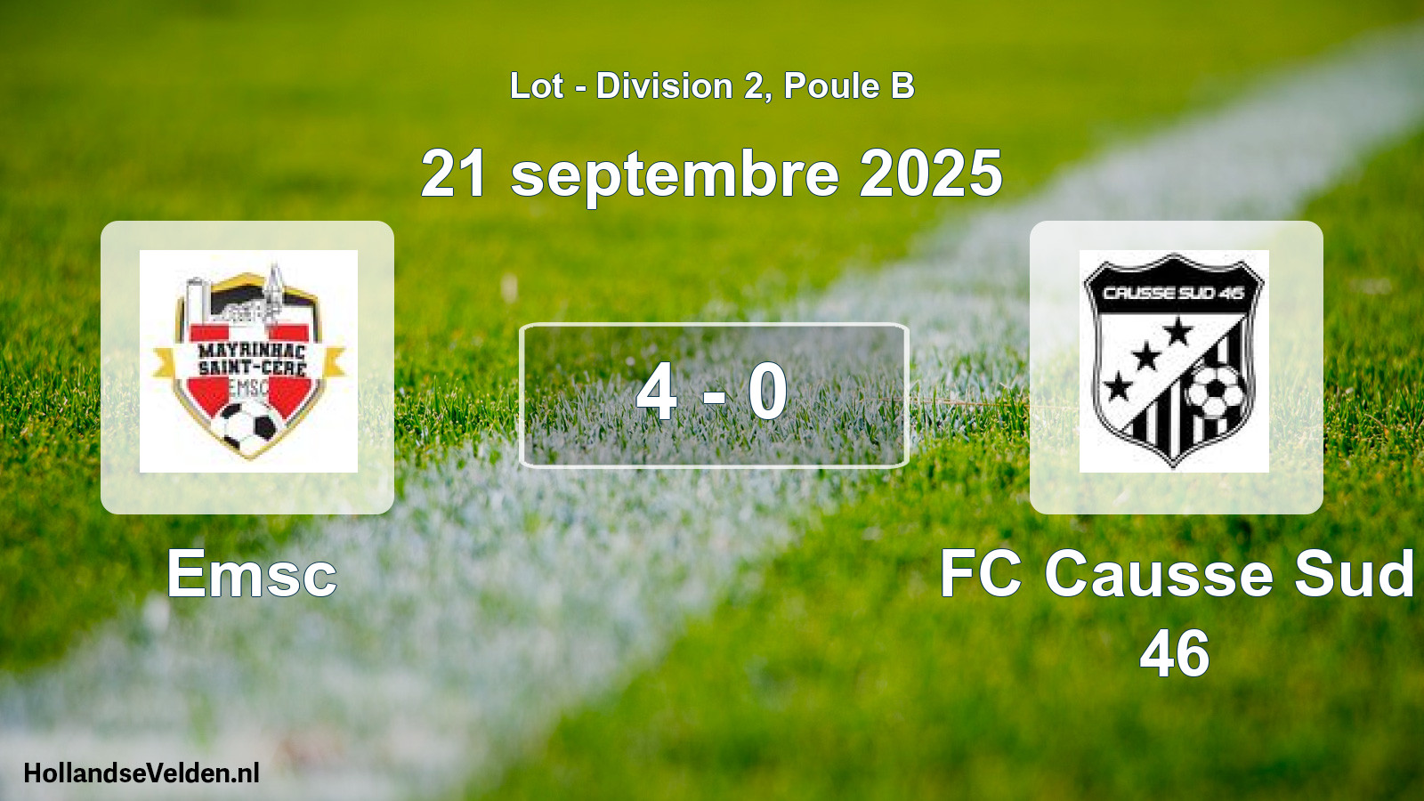 Match joué: Emsc - FC Causse Sud 46 4 - 0 (21 septembre 2025)