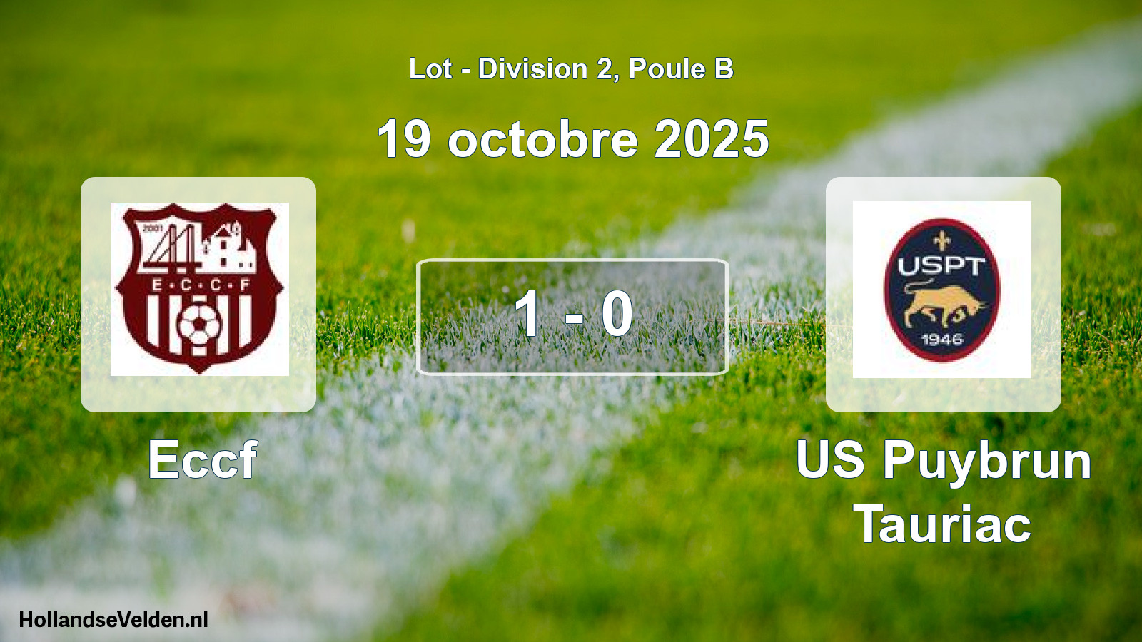 Total number of matches played: Eccf - US Puybrun Tauriac 1 - 0 (19 October 2025)