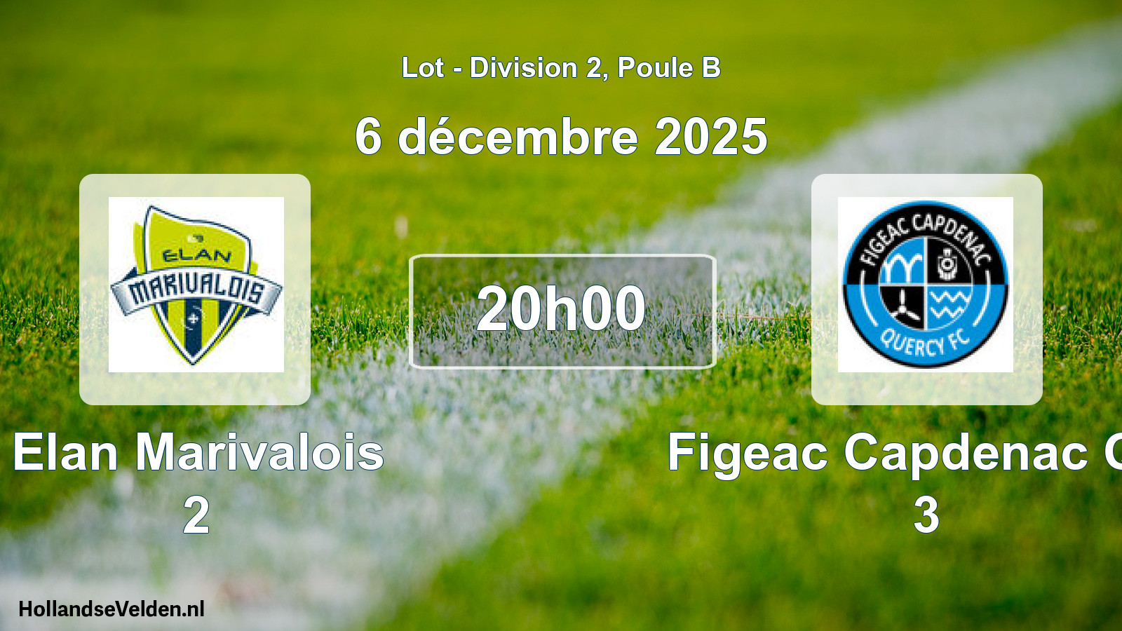 Match programmé: Elan Marivalois 2 - Figeac Capdenac Qfc 3 (6 décembre 2025)