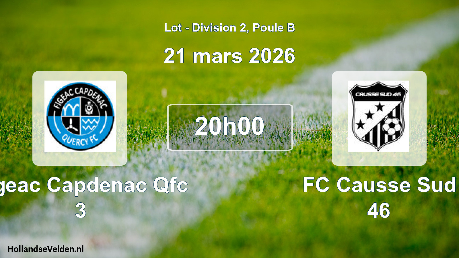 Scheduled Match: Figeac Capdenac Qfc 3 - FC Causse Sud 46 (21 March 2026)
