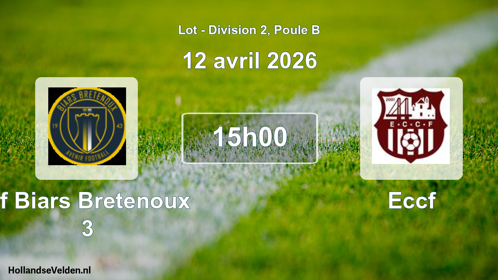 Scheduled Match: Af Biars Bretenoux 3 - Eccf (12 April 2026)