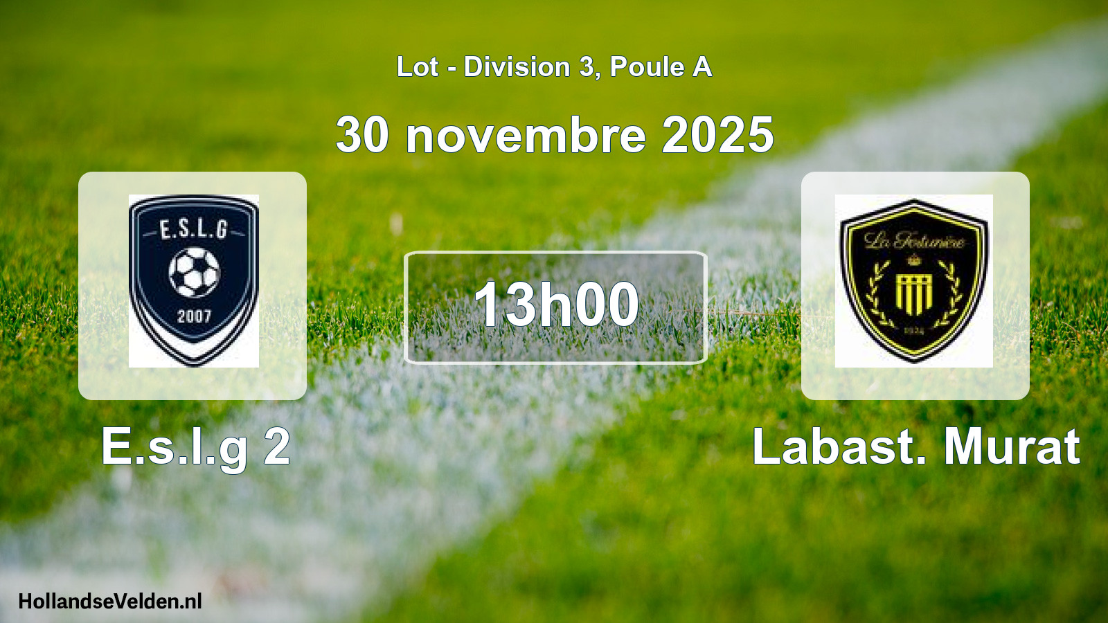 Match programmé: E.s.l.g 2 - Labast. Murat (30 novembre 2025)