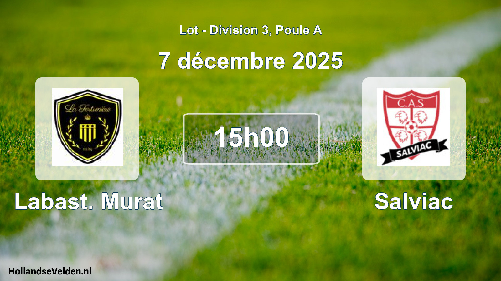 Match programmé: Labast. Murat - Salviac (7 décembre 2025)