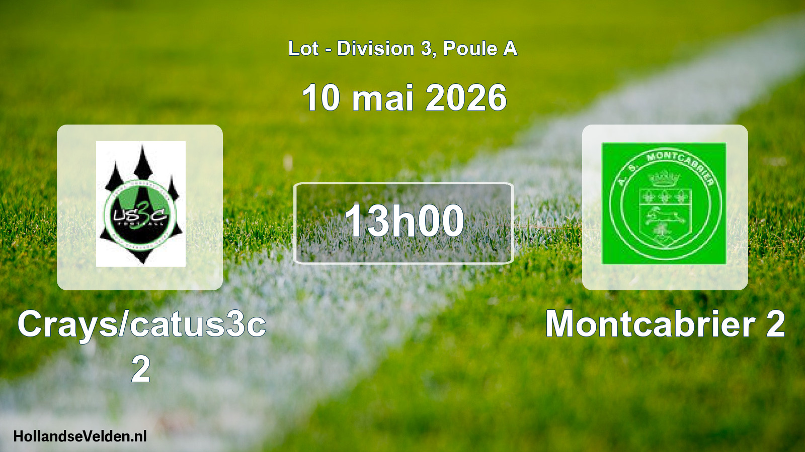Scheduled Match: Crays/catus3c 2 - Montcabrier 2 (10 May 2026)