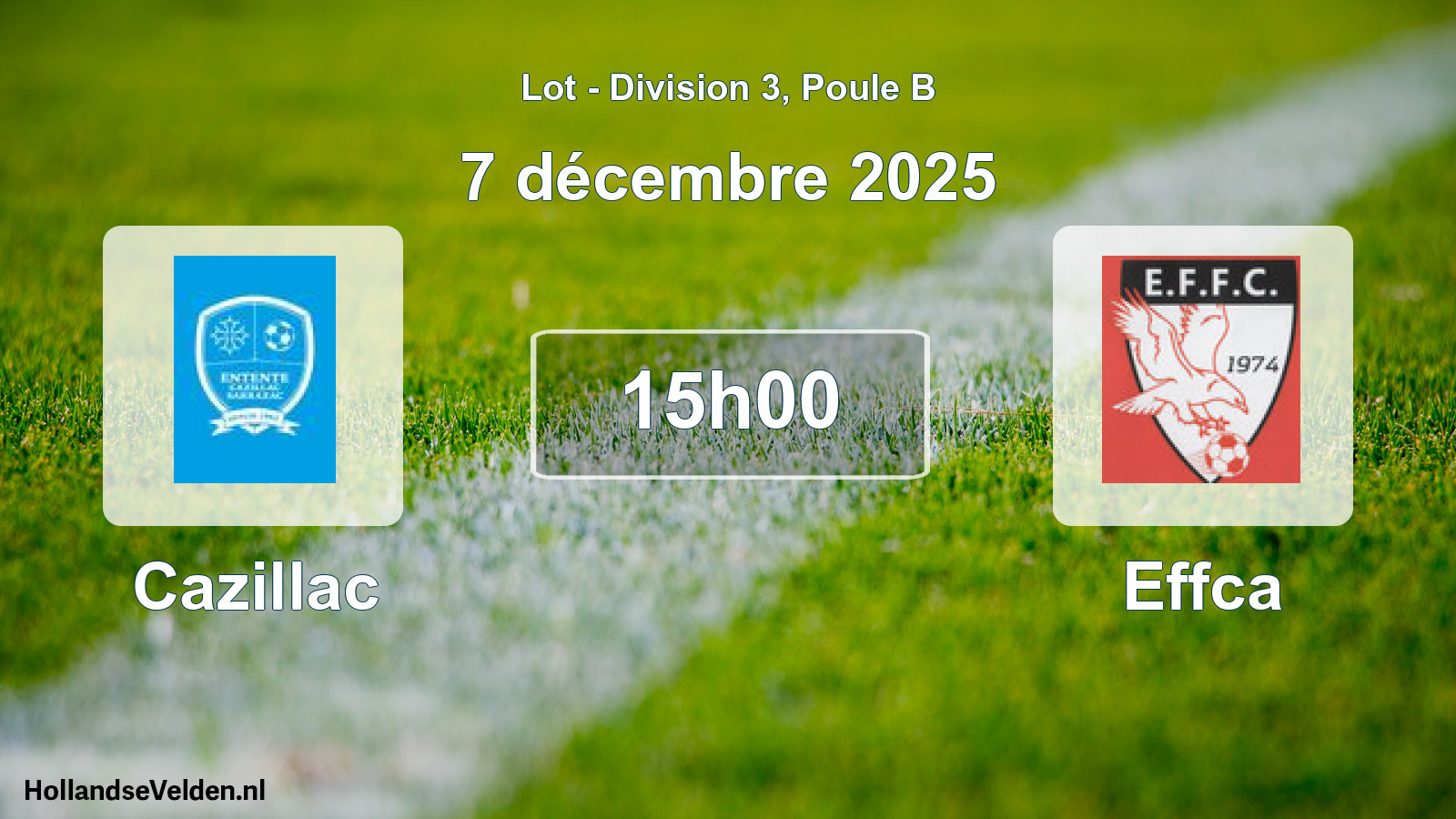 Match programmé: Cazillac - Effca (7 décembre 2025)