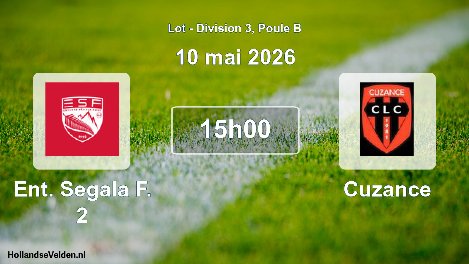 Match programmé: Ent. Segala F. 2 - Cuzance (10 mai 2026)