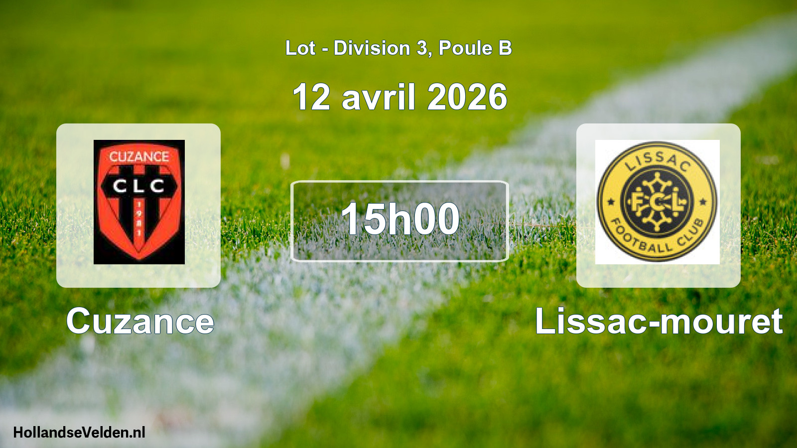 Match programmé: Cuzance - Lissac-mouret (12 avril 2026)