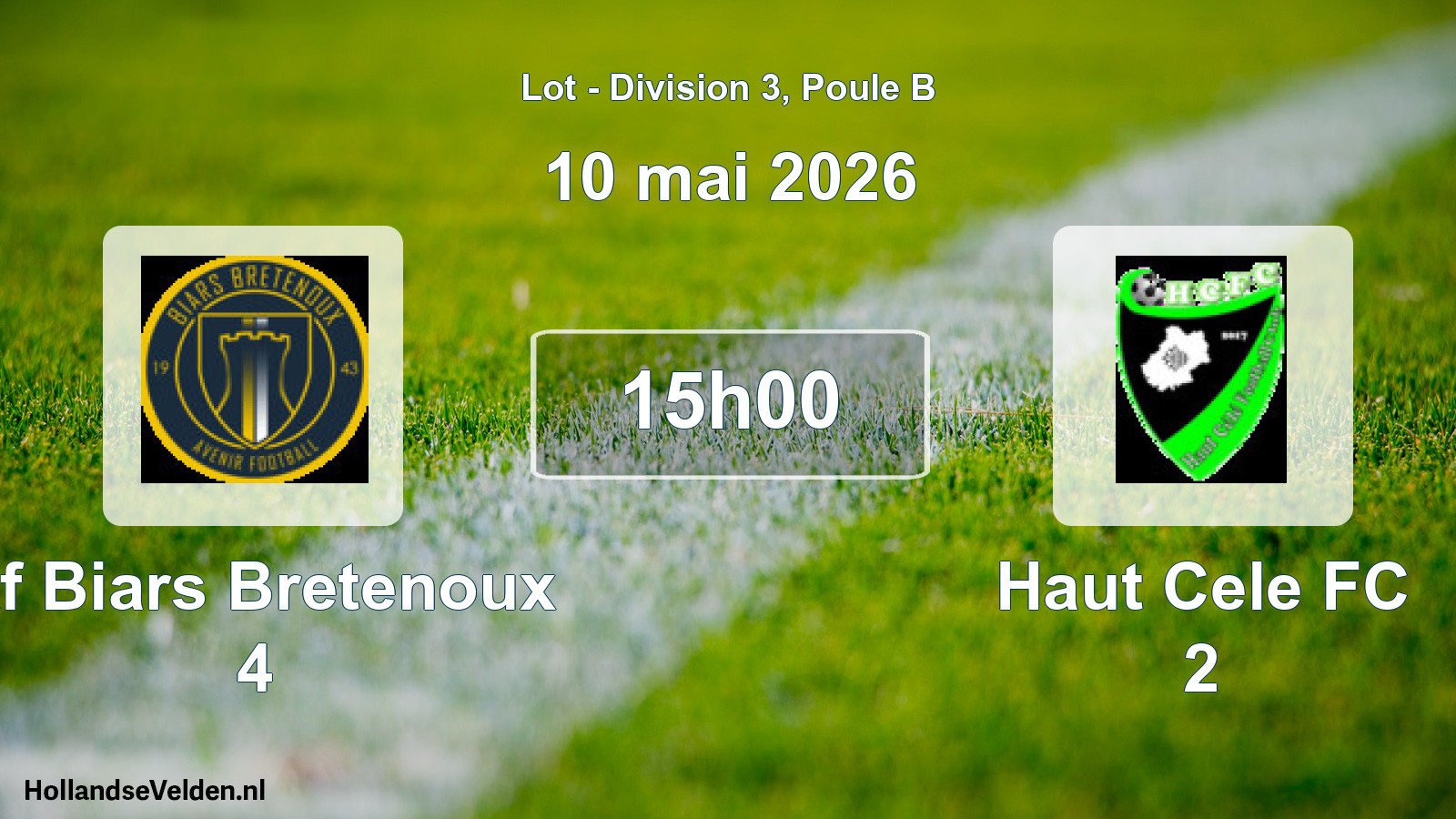 Scheduled Match: Af Biars Bretenoux 4 - Haut Cele FC 2 (10 May 2026)