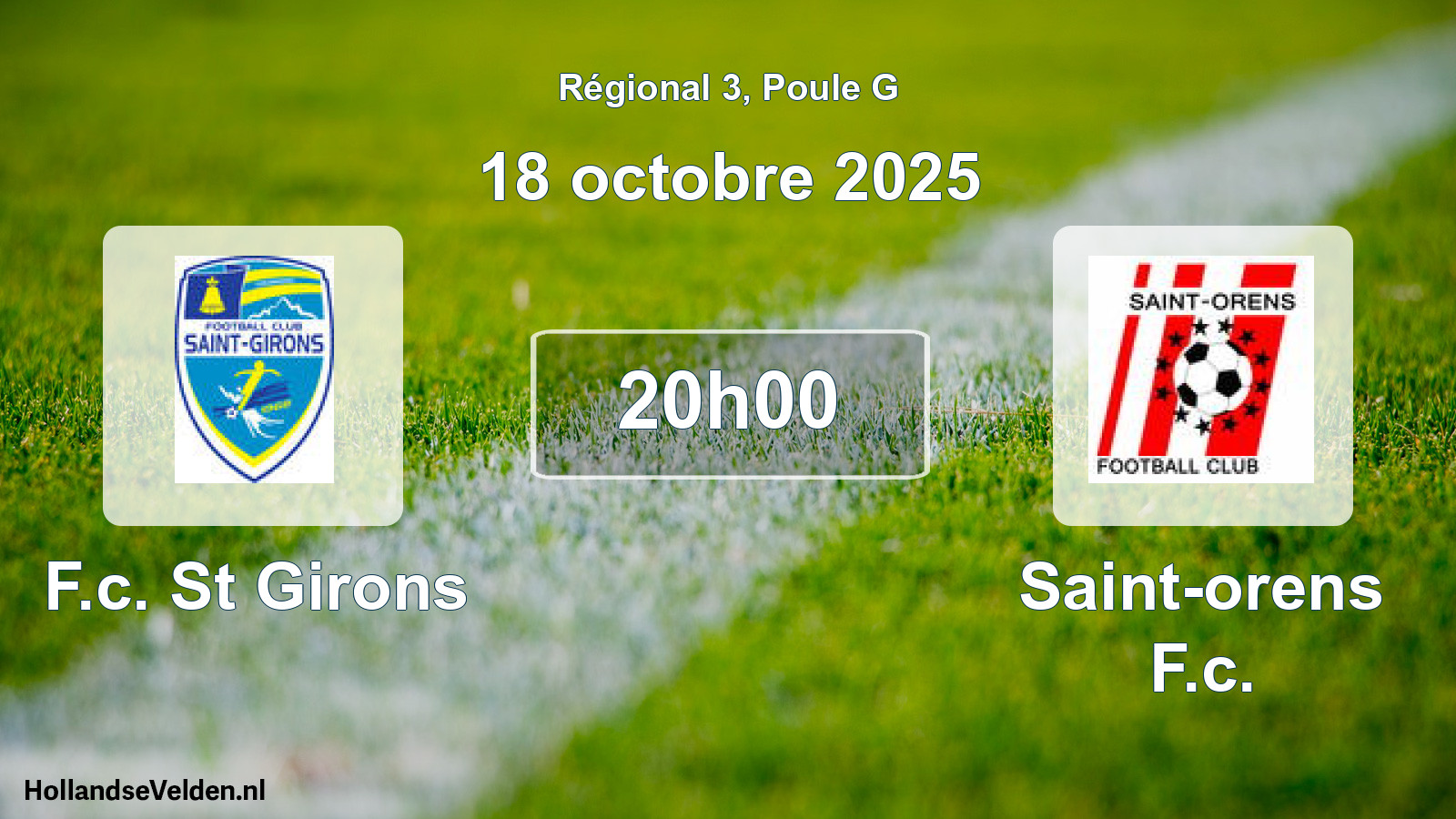 Geplande wedstrijd: F.c. St Girons - Saint-orens F.c. (18 oktober 2025)