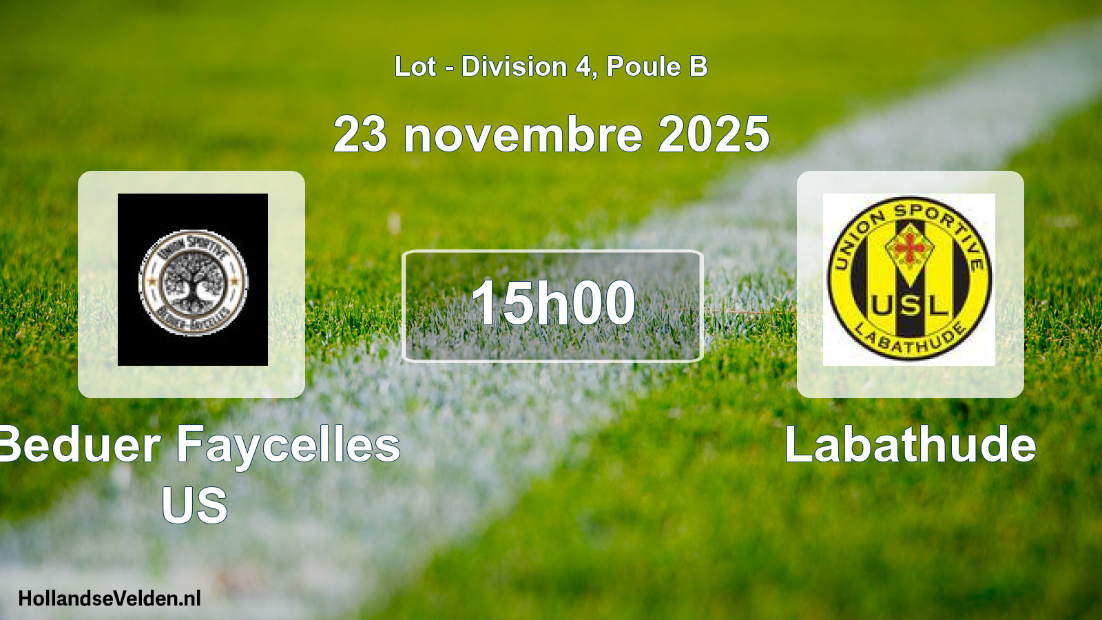 Match programmé: Beduer Faycelles US - Labathude (23 novembre 2025)