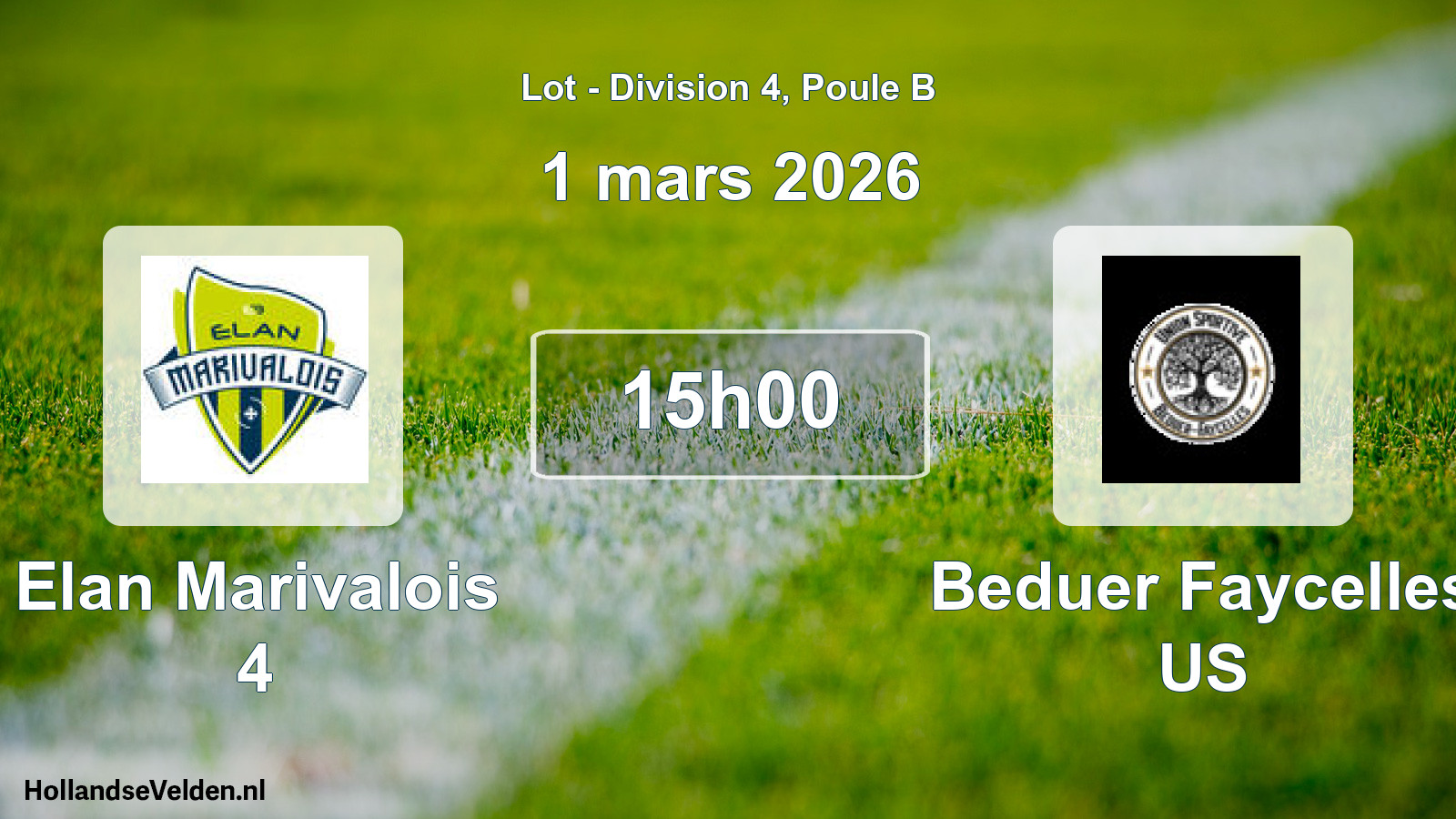 Scheduled Match: Elan Marivalois 4 - Beduer Faycelles US (1 March 2026)