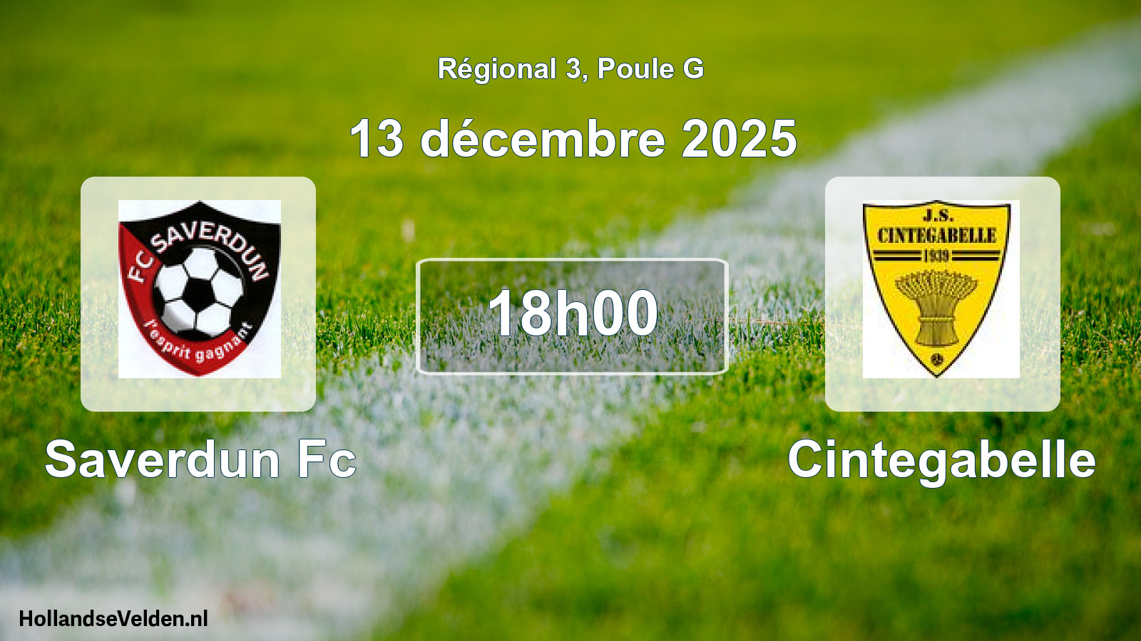 Geplande wedstrijd: Saverdun Fc - Cintegabelle (13 décembre 2025)
