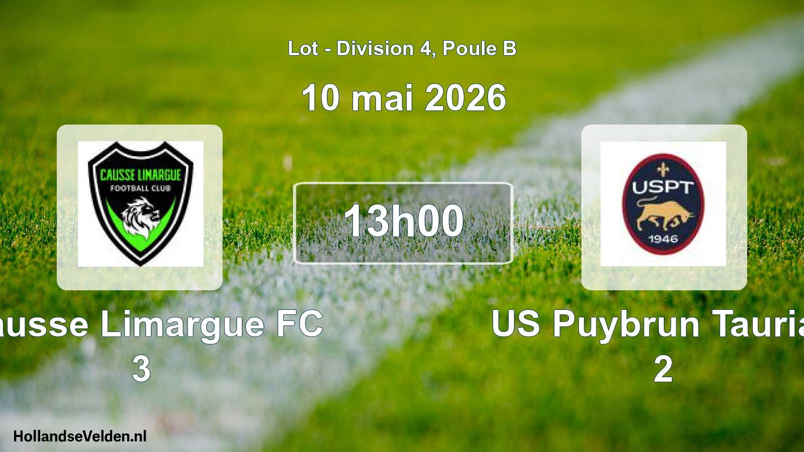 Scheduled Match: Causse Limargue FC 3 - US Puybrun Tauriac 2 (10 May 2026)
