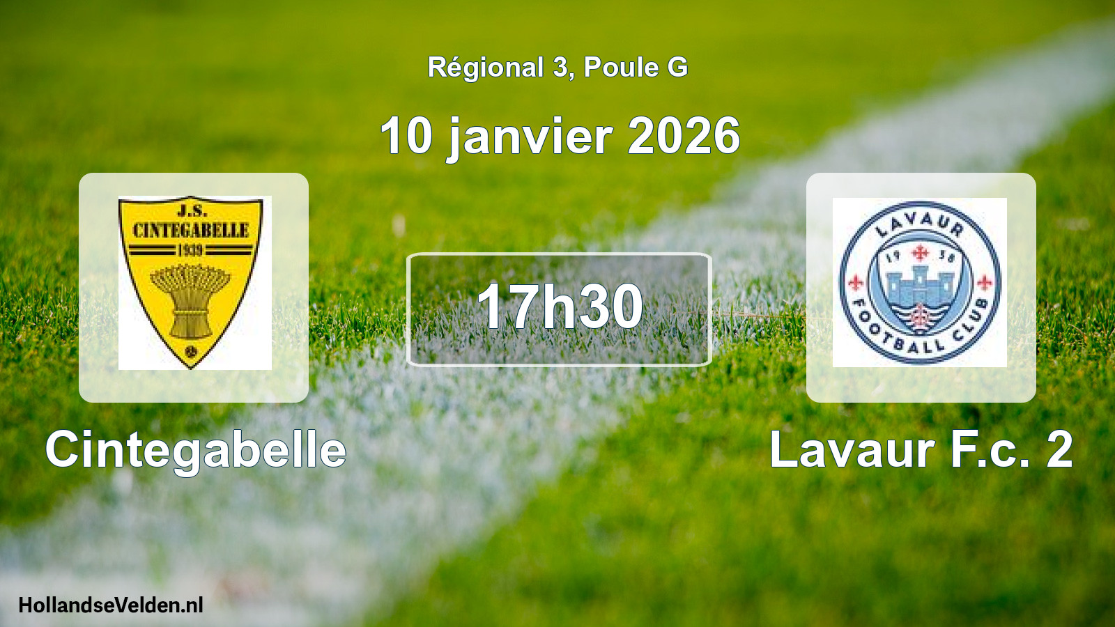 Geplande wedstrijd: Cintegabelle - Lavaur F.c. 2 (10 januari 2026)