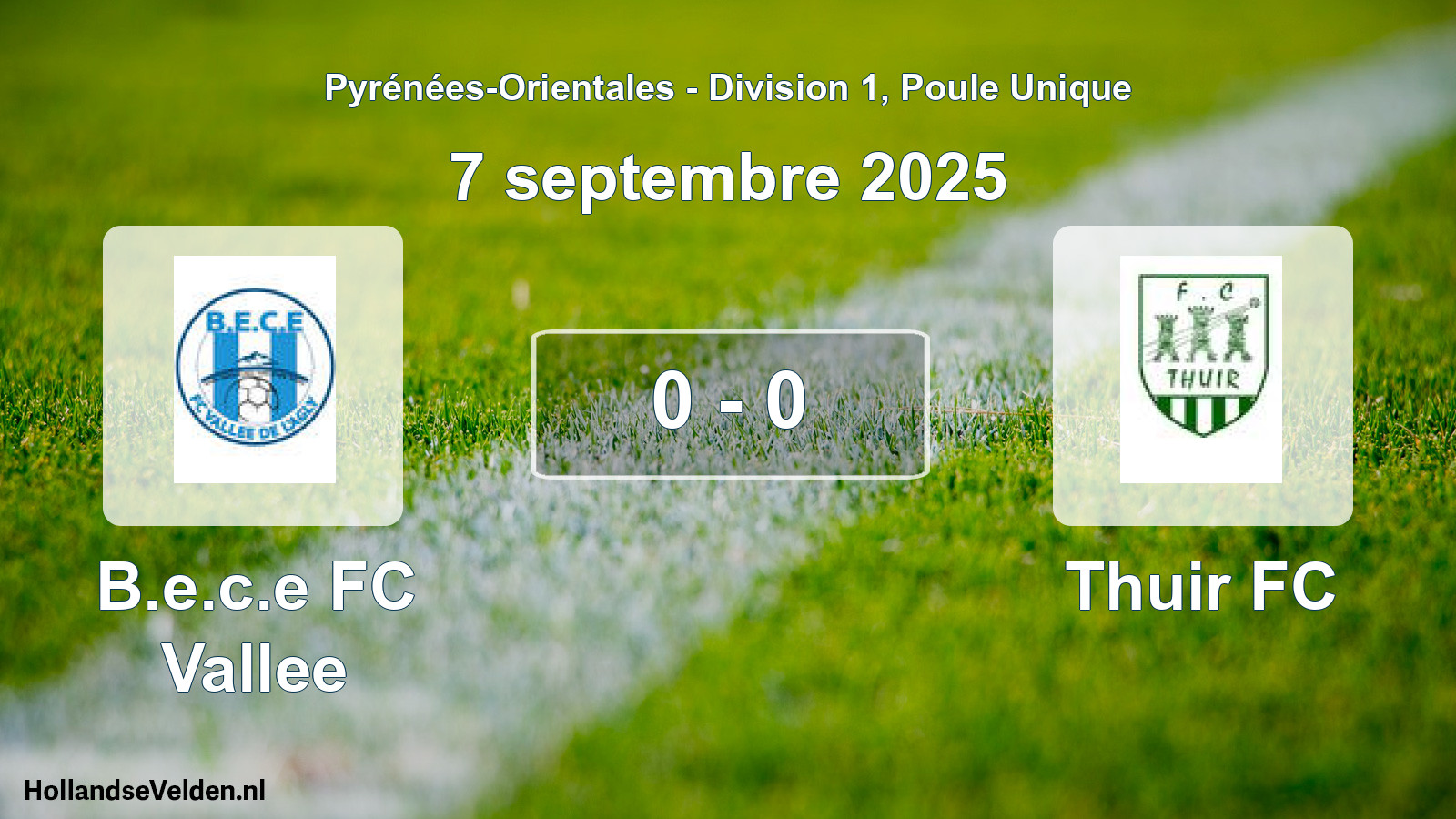 Total number of matches played: B.e.c.e FC Vallee - Thuir FC 0 - 0 (7 September 2025)