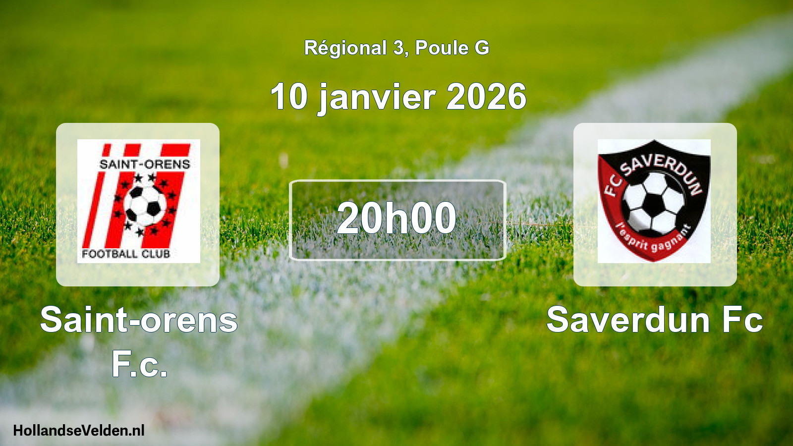 Geplande wedstrijd: Saint-orens F.c. - Saverdun Fc (10 janvier 2026)