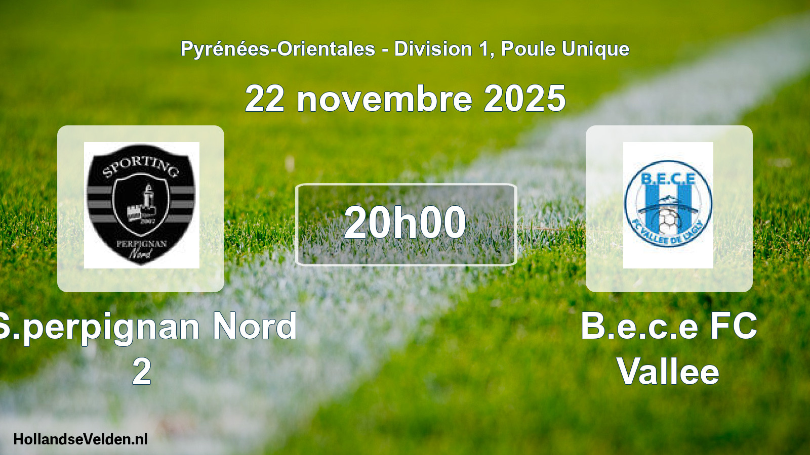 Scheduled Match: S.perpignan Nord 2 - B.e.c.e FC Vallee (22 November 2025)