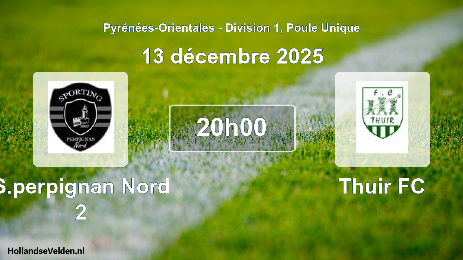 Scheduled Match: S.perpignan Nord 2 - Thuir FC (13 December 2025)