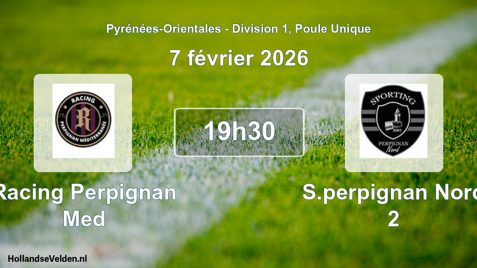 Scheduled Match: Racing Perpignan Med - S.perpignan Nord 2 (7 February 2026)