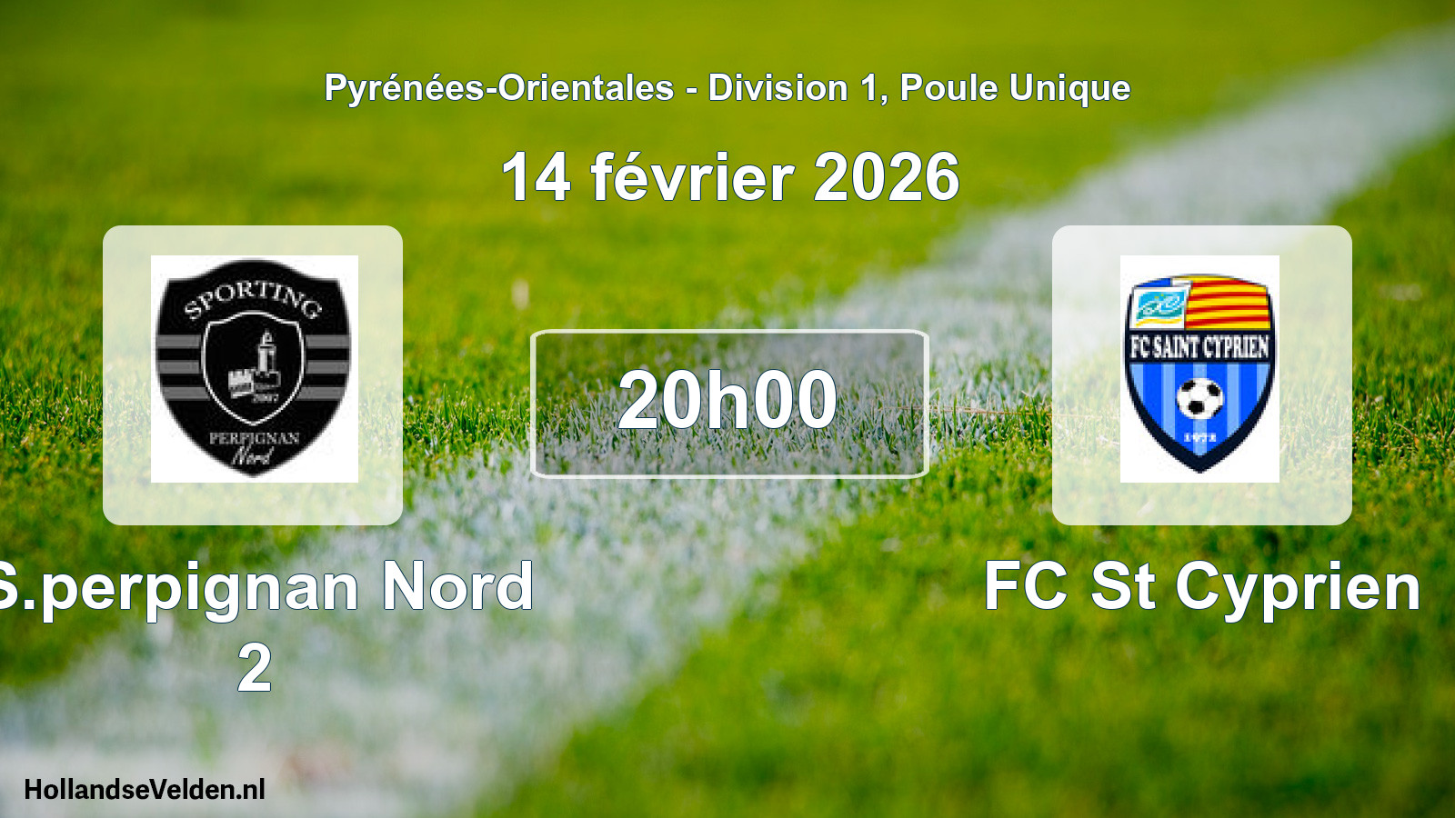 Scheduled Match: S.perpignan Nord 2 - FC St Cyprien (14 February 2026)