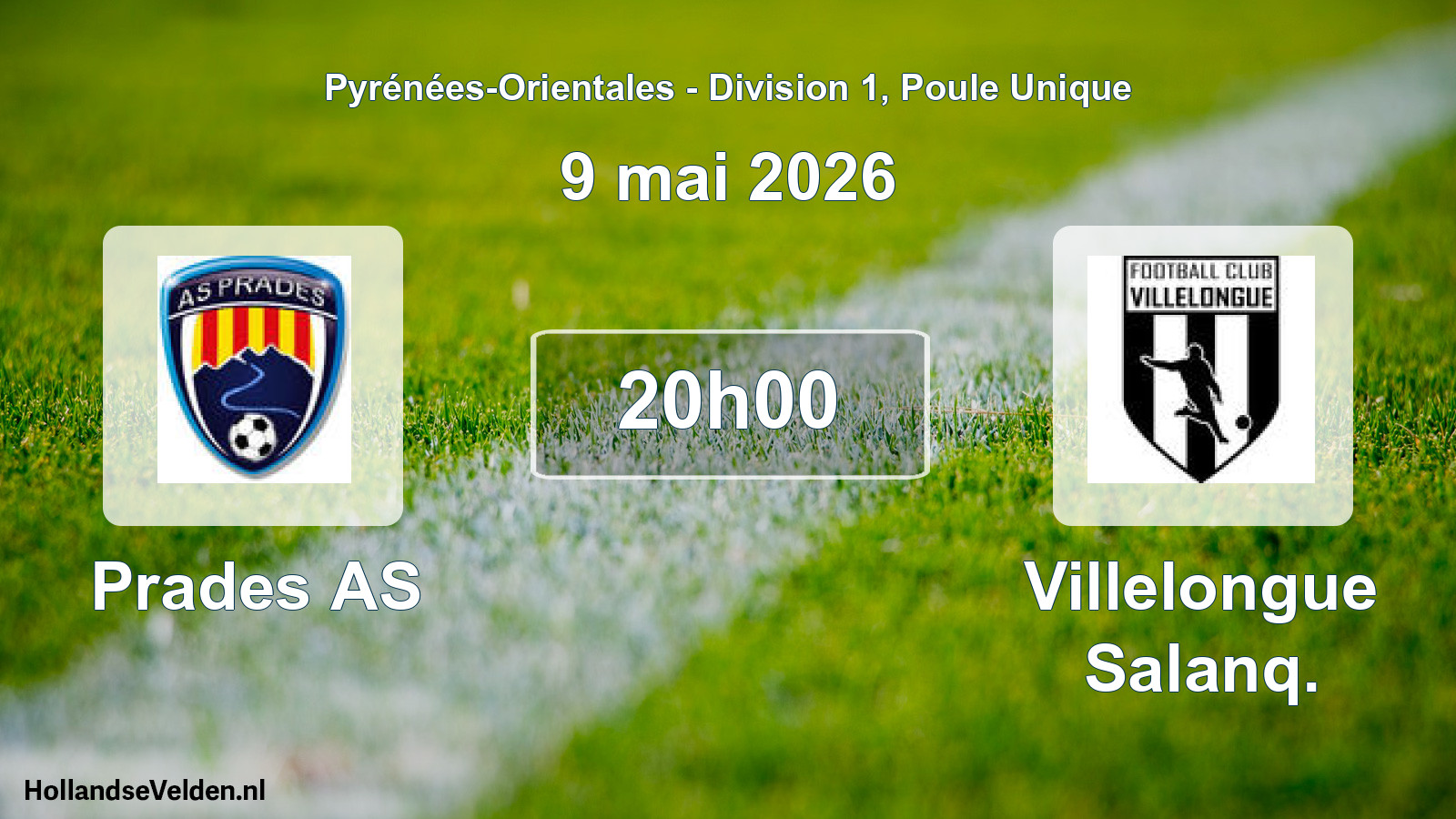 Match programmé: Prades AS - Villelongue Salanq. (9 mai 2026)