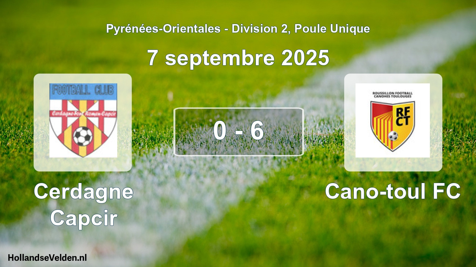 Match joué: Cerdagne Capcir - Cano-toul FC 0 - 6 (7 septembre 2025)