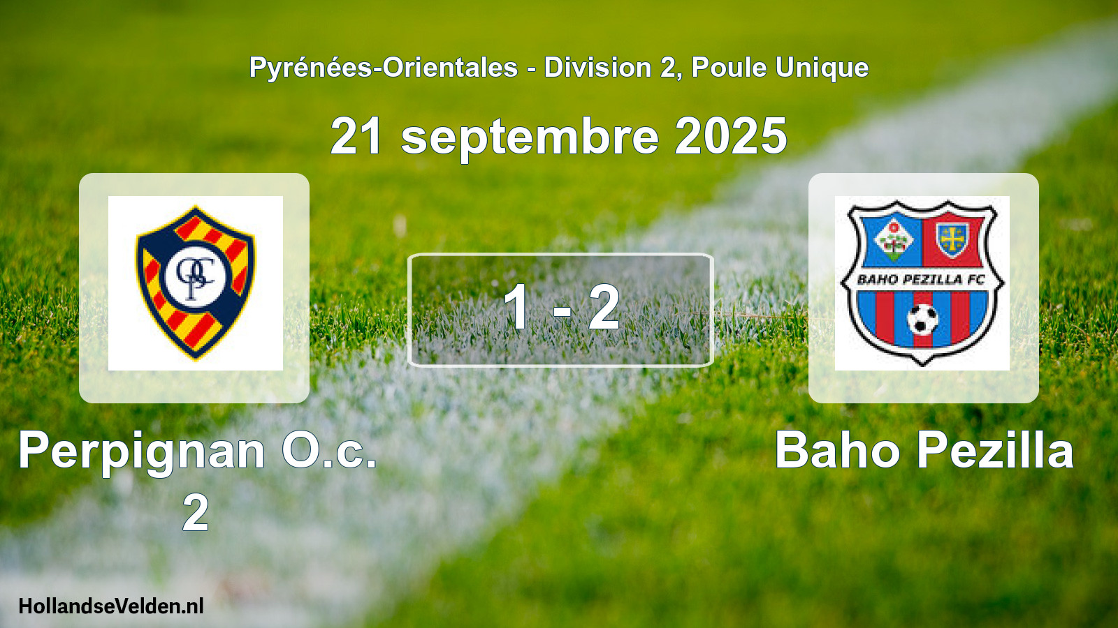 Match joué: Perpignan O.c. 2 - Baho Pezilla 1 - 2 (21 septembre 2025)